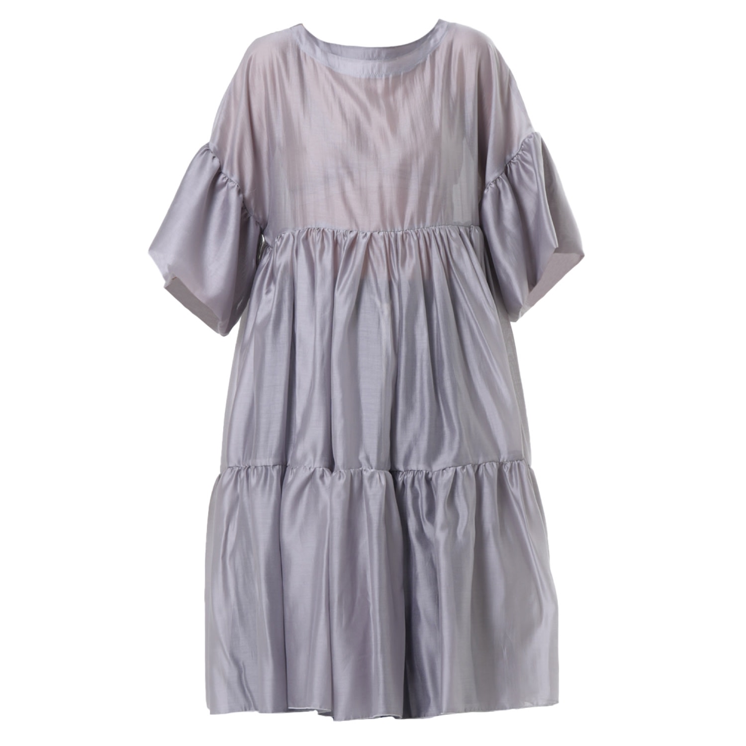 Metamorphoza Women's Oversize Sheer Tunic In Silver In Silver