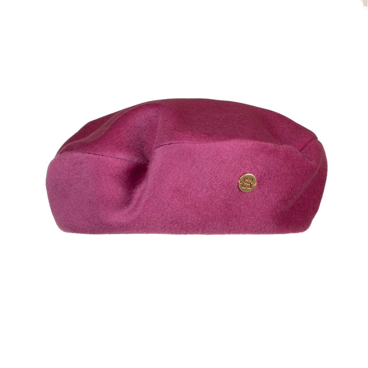 Women’s Pink / Purple Chantel - Ruby Cashmere Beret Hat Small Sibi Hats