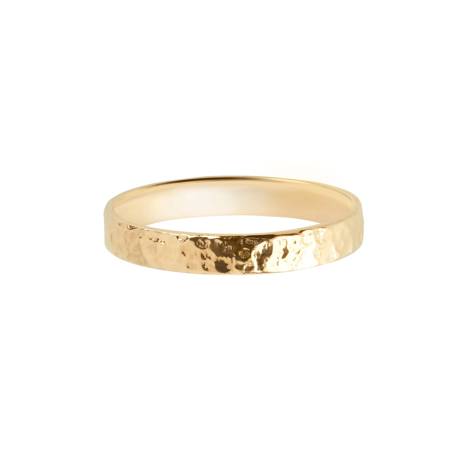 Women’s Hammered Band Ring 9K Gold Zohreh V. Jewellery