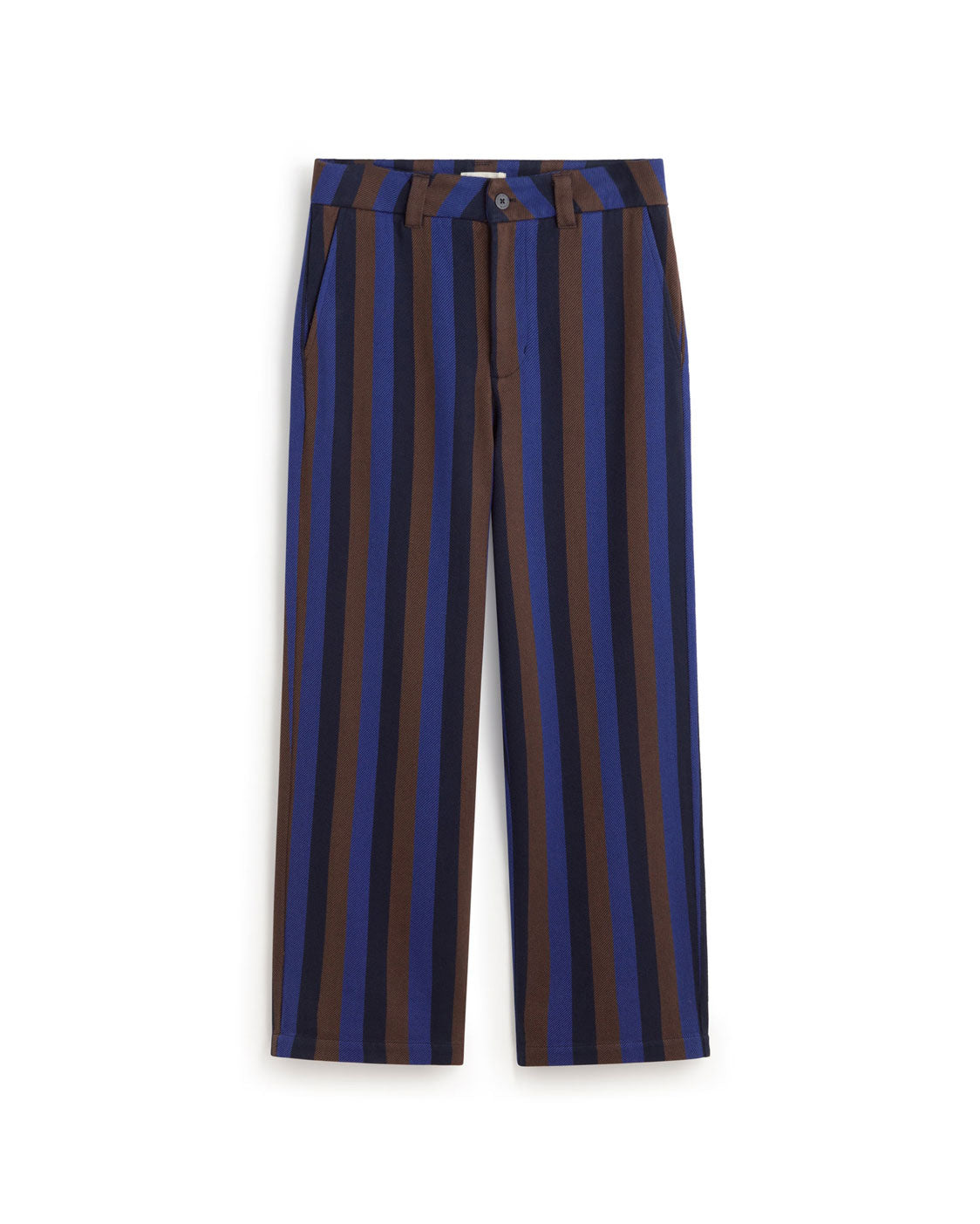 Thinking Mu Men's Blue Loose Striped Totenham Marc Pants In Blue