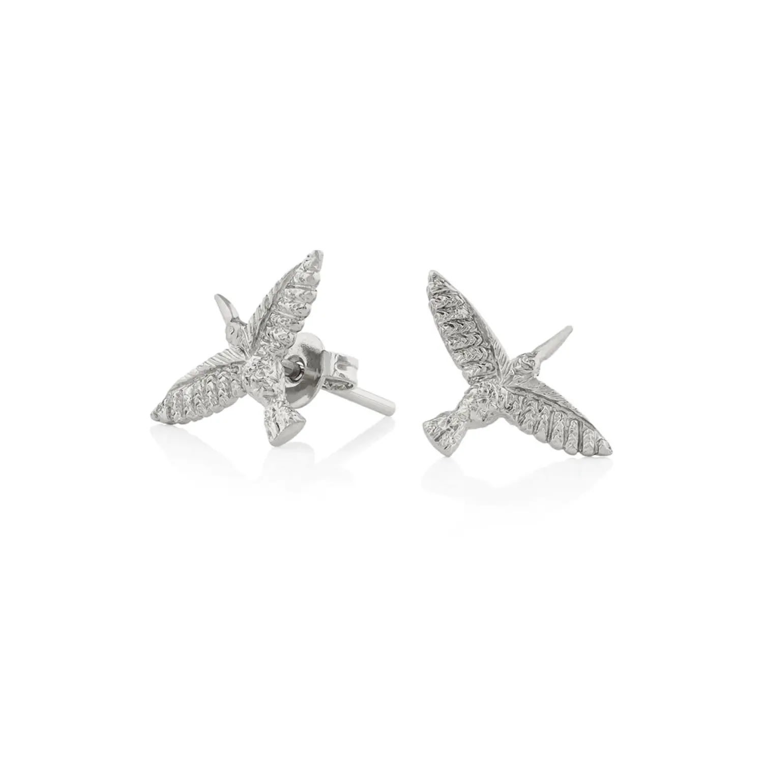 Sophie Simone Designs Women's Mini Earrings Hummingbirds In Silver In Silver