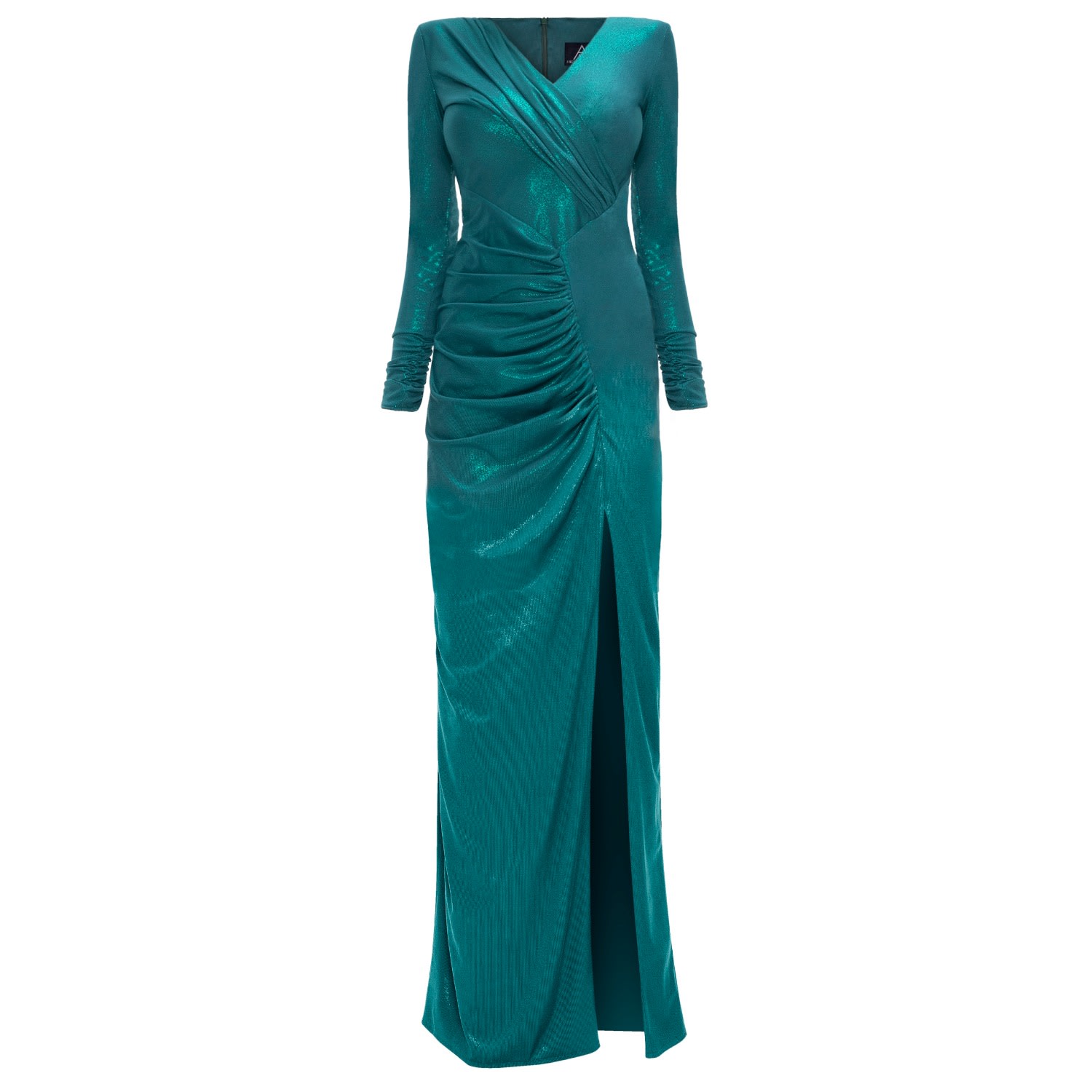 Women’s Green Shiny Evening Gown Aurora Emerald Small Angelika Jozefczyk