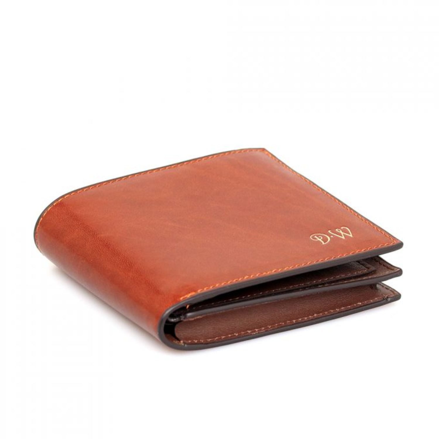 David Wej Men's Billfold Wallet Brown In Brown