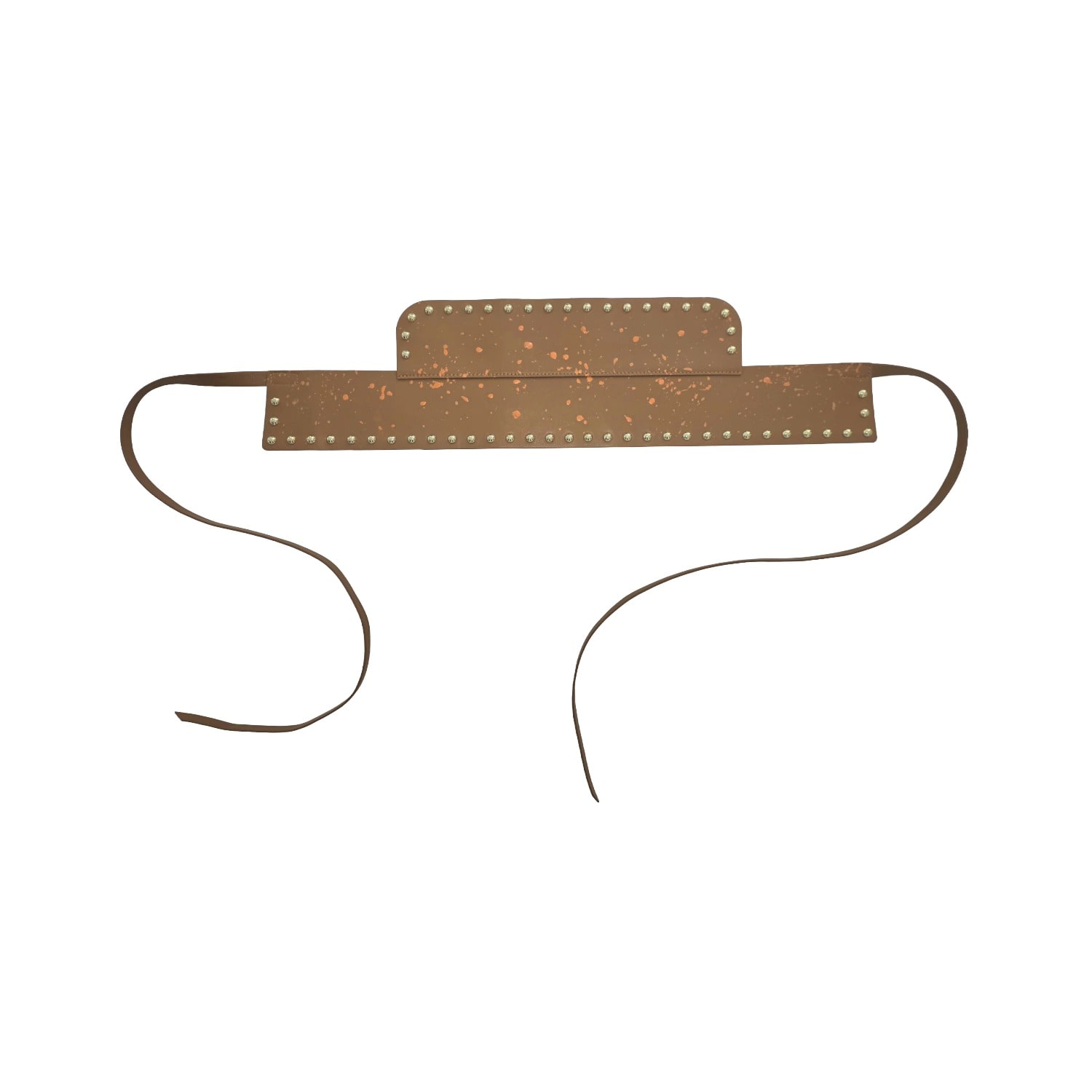 Circular Path Women's Brown / Orange / Gold  X Amanda Murray - Reversible - Corset Belt Studs - Pecan In Brown