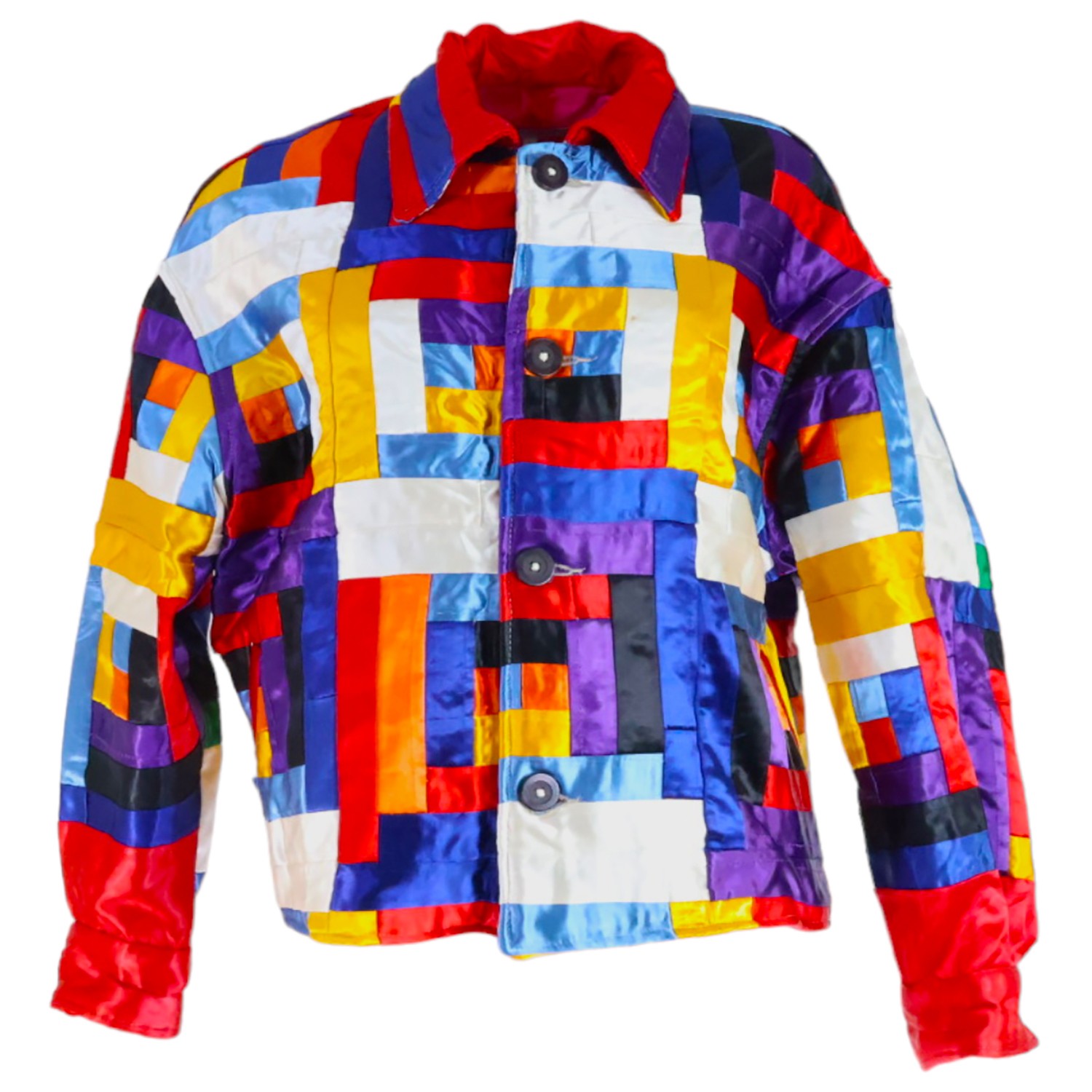 Women’s Satin Patchwork Jacket M/L Casa Grace