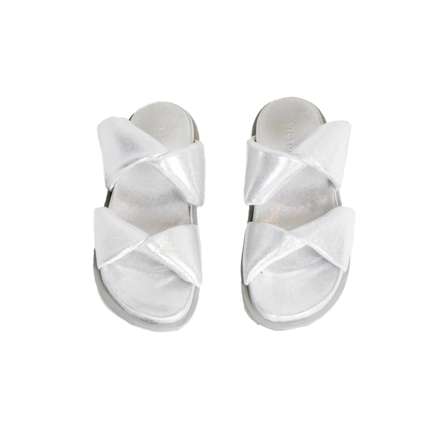 Vicson Women's Ibiza Slides Silver In Silver