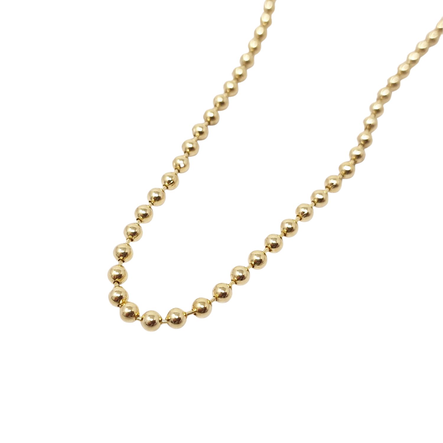 Women's Gold Plated Classic Ball Bead Extra Long Layering Chain Necklace | Harfi