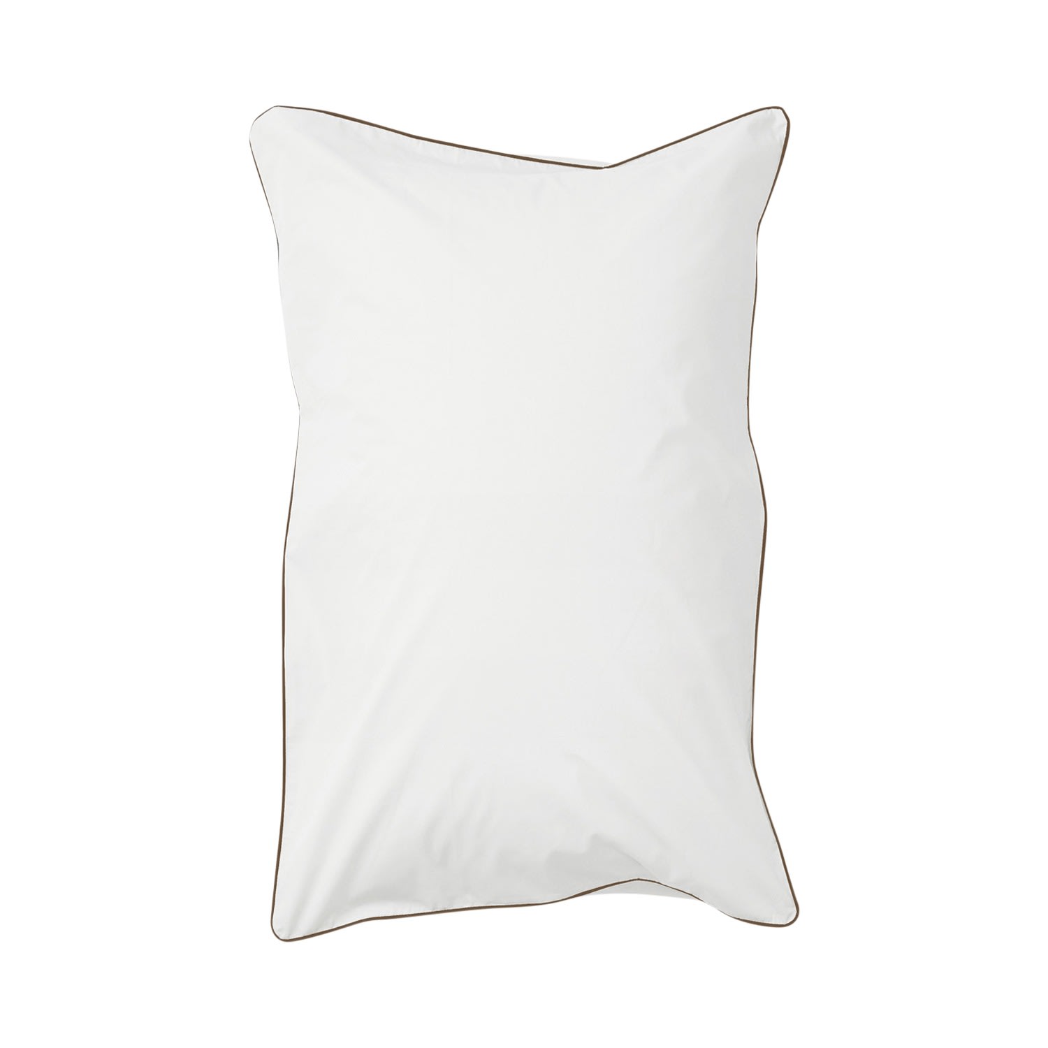 Sutram Neutrals / Black / White Pillowcase Pair In Contrast Edge, Prism With Carob In Black/white