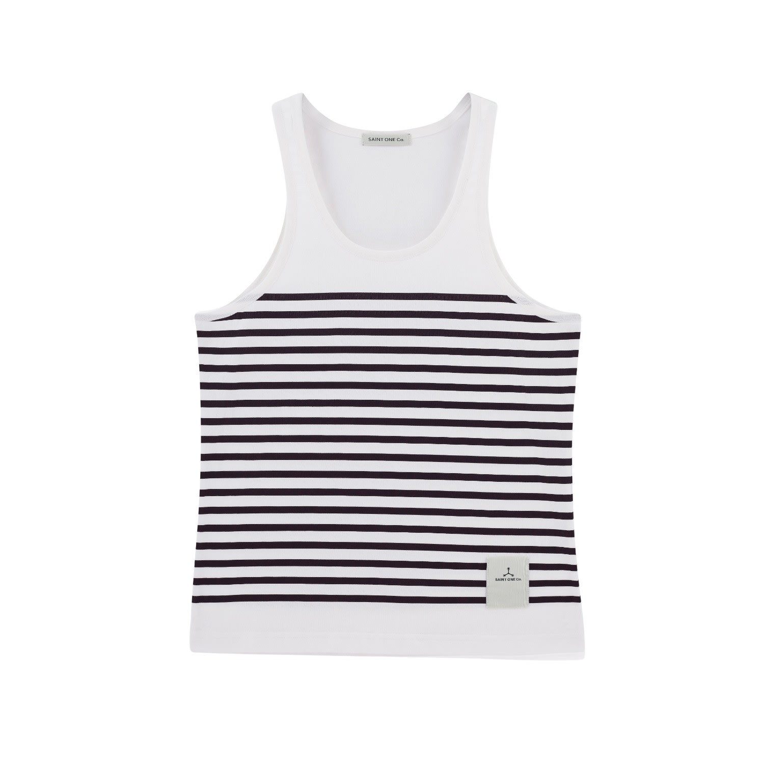 Women's Xiv Six  Tank // White X Black | Extra Small | Saint One Co.