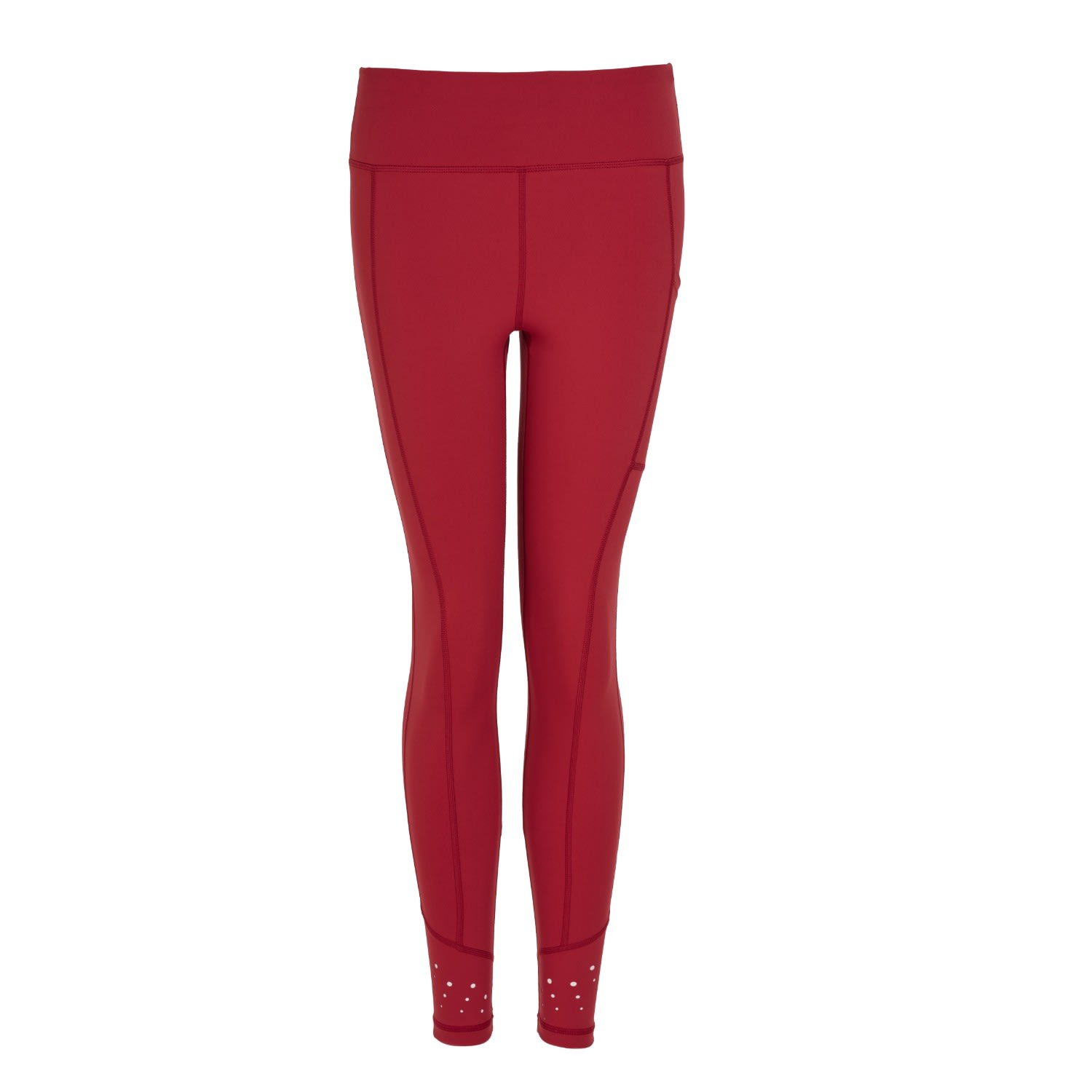 Perky Peach Women's High Rise Laser Red Full Length Leggings In Red