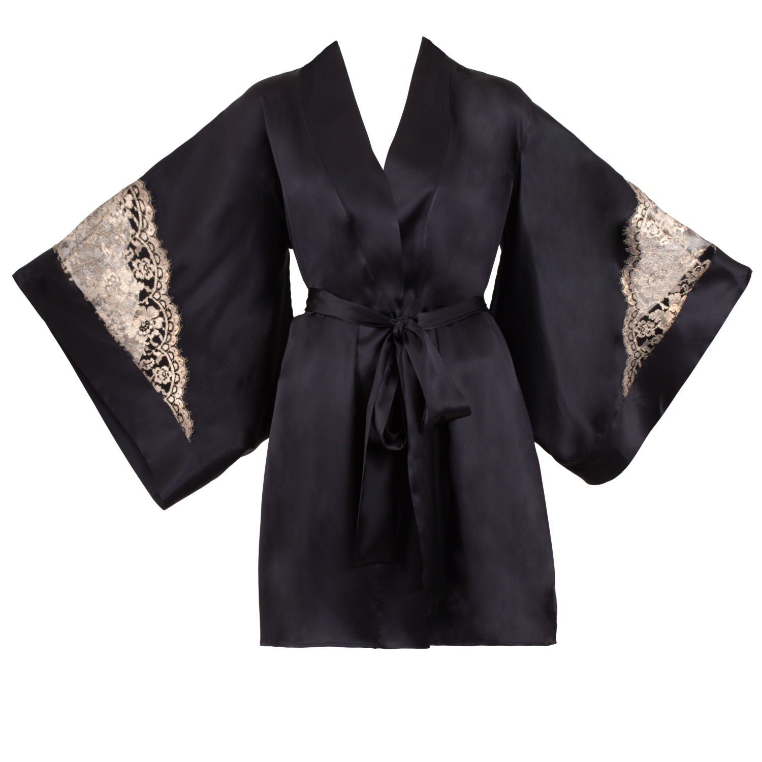Women's Cleo Silk & Lace Kimono | Extra Large | Emma Harris