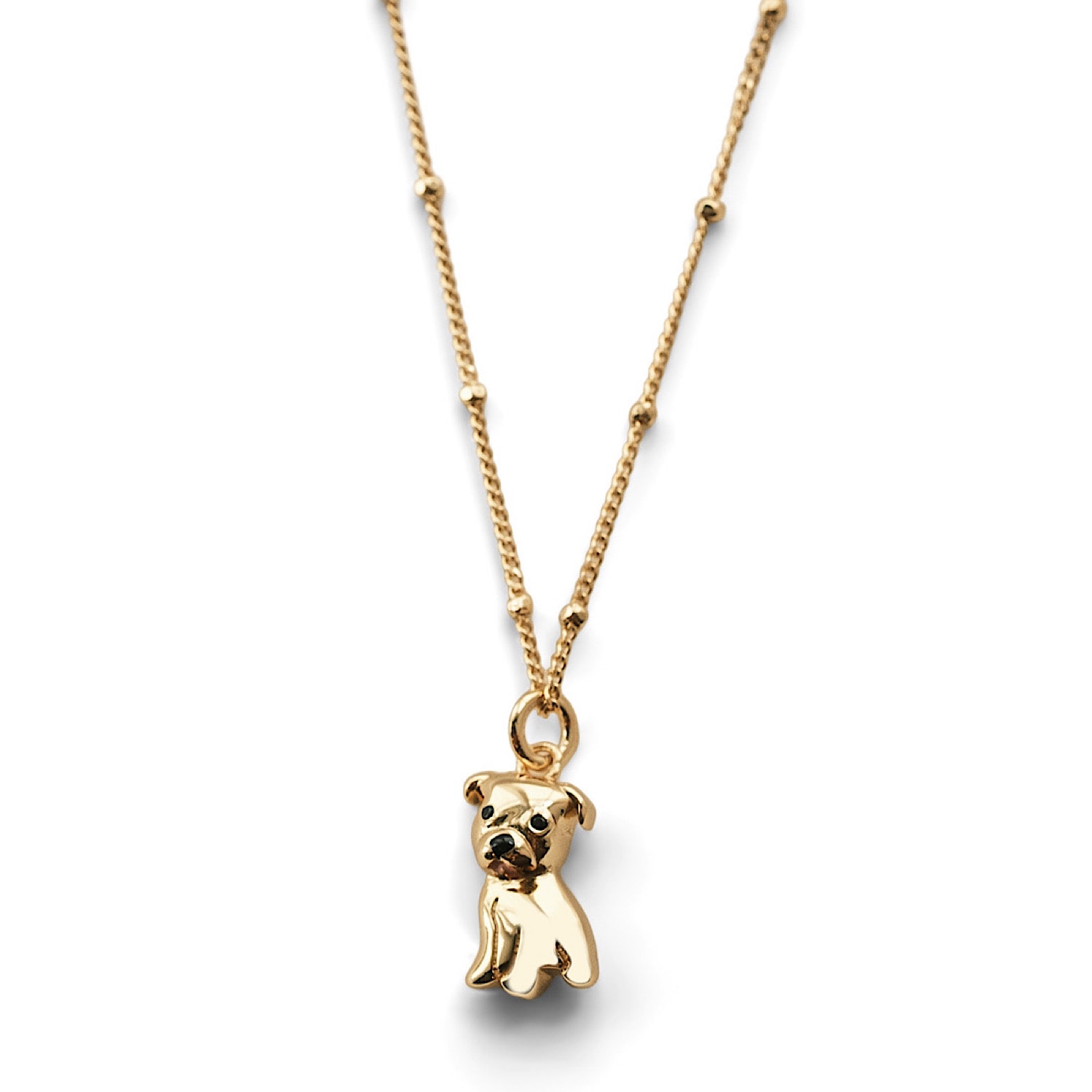 Cloud Haven Women's  Mini Pittie Sweetie Pendant In Truffle Gold