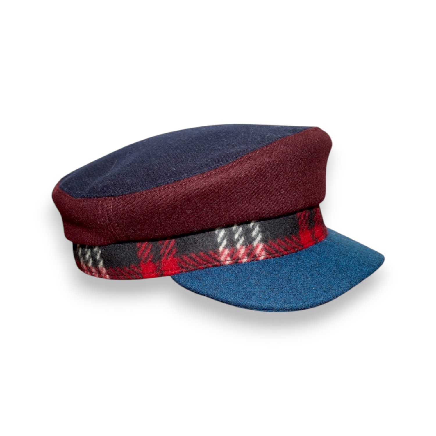 Mister Miller - Master Hatter Women's Skipper's Drunk Sailor Hat In Merino Lambswool In Multi