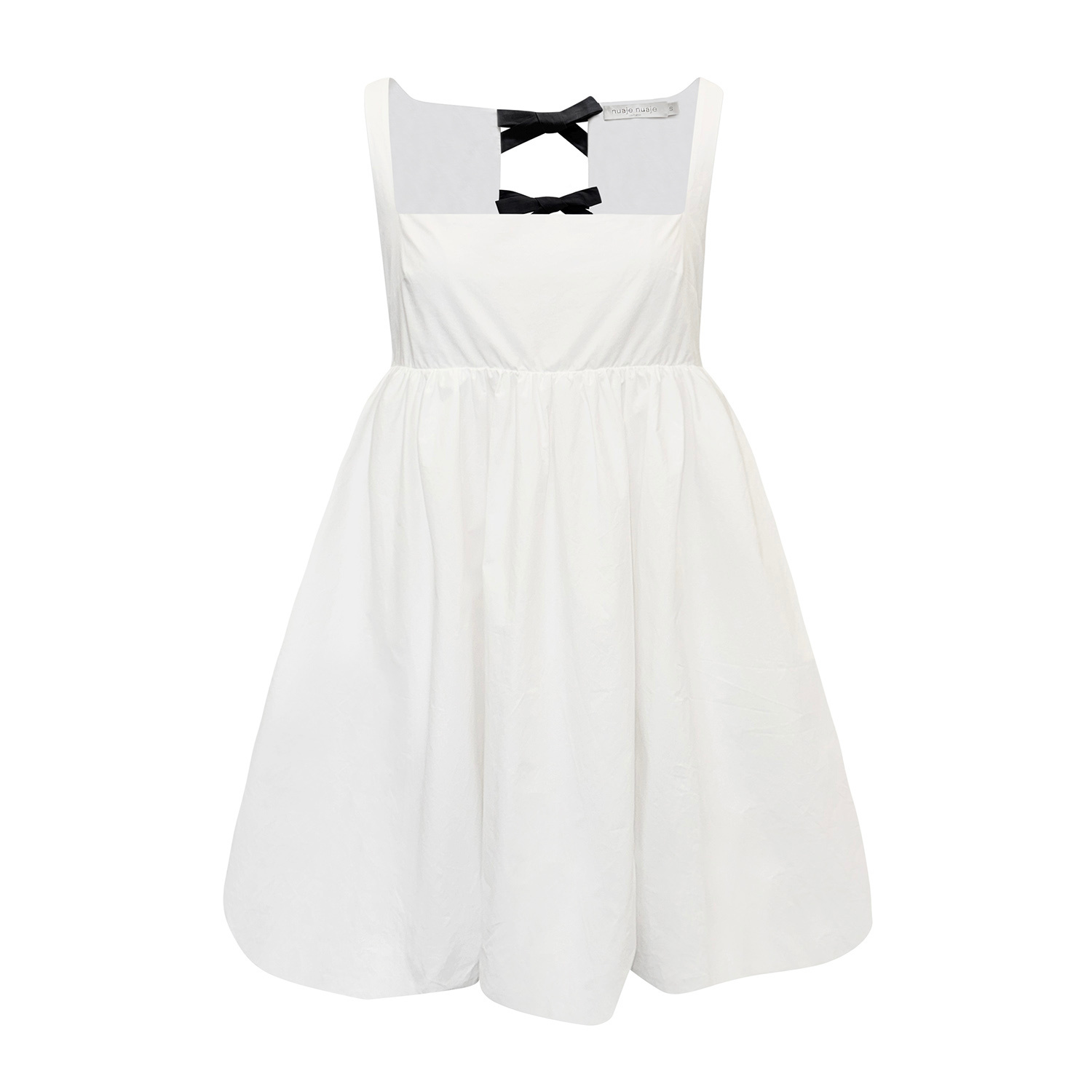 Nuaje Nuaje Women's White Brea Tie Back Bubble Dress