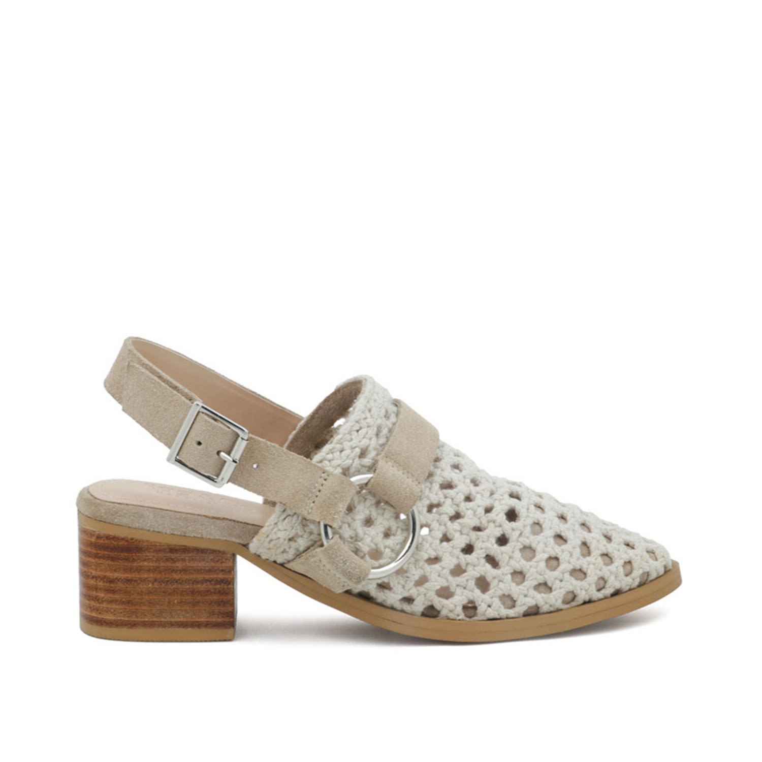 Rag & Co Women's Rosalie Block Heeled Sandal In Off White In White