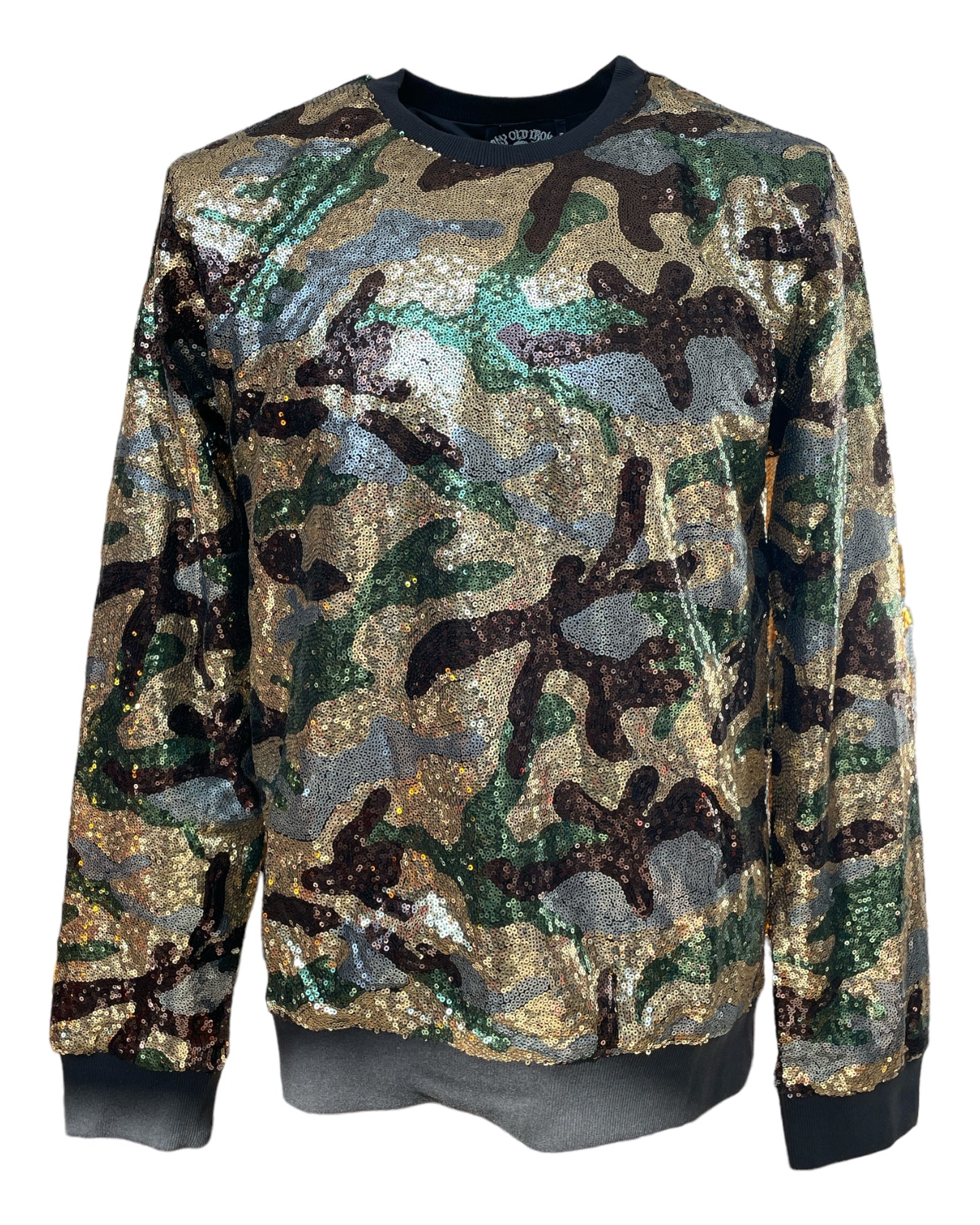 Gold / Green / Black Any Old Iron Men’s Camo Sweatshirt L