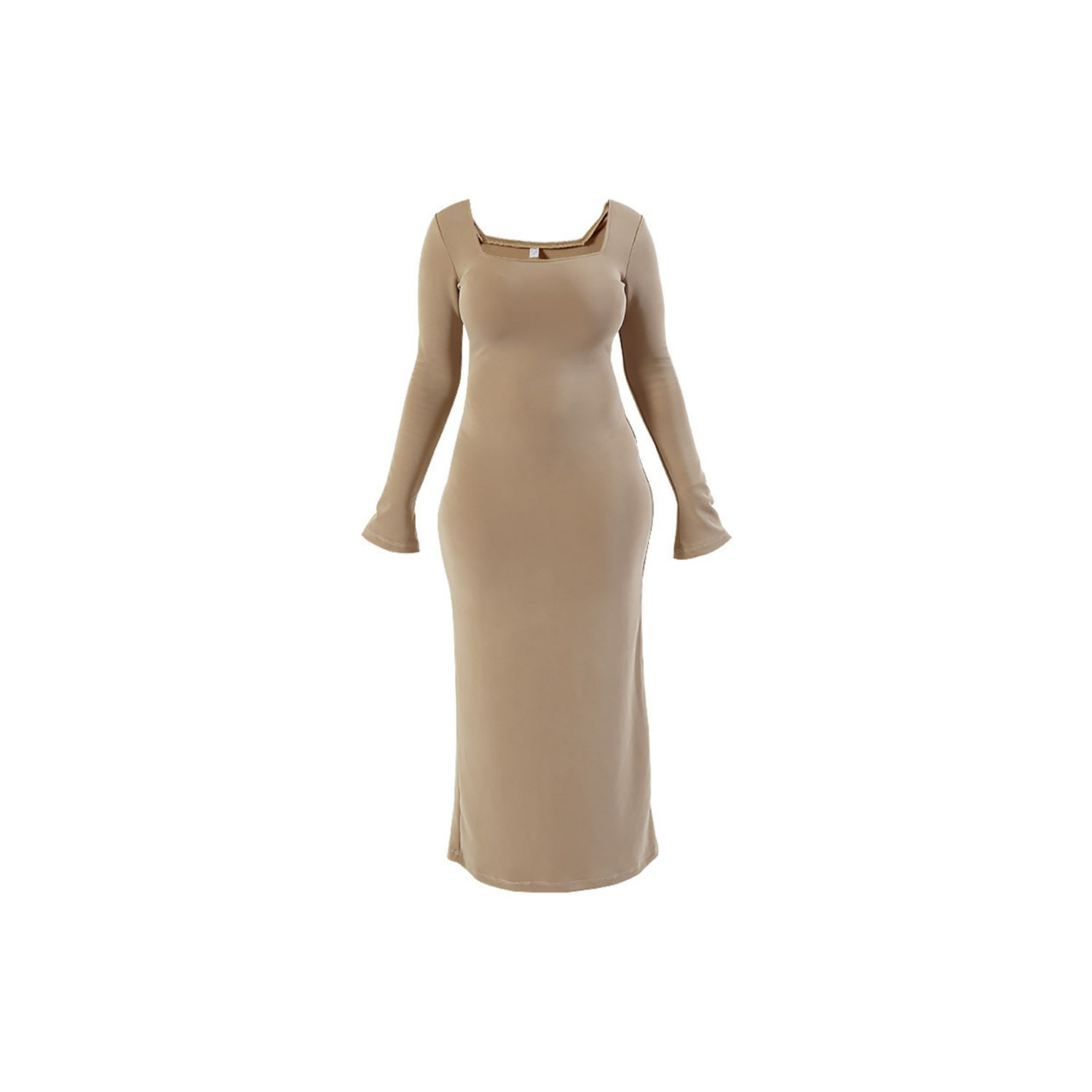 women's neutrals cascades dress - tan small only