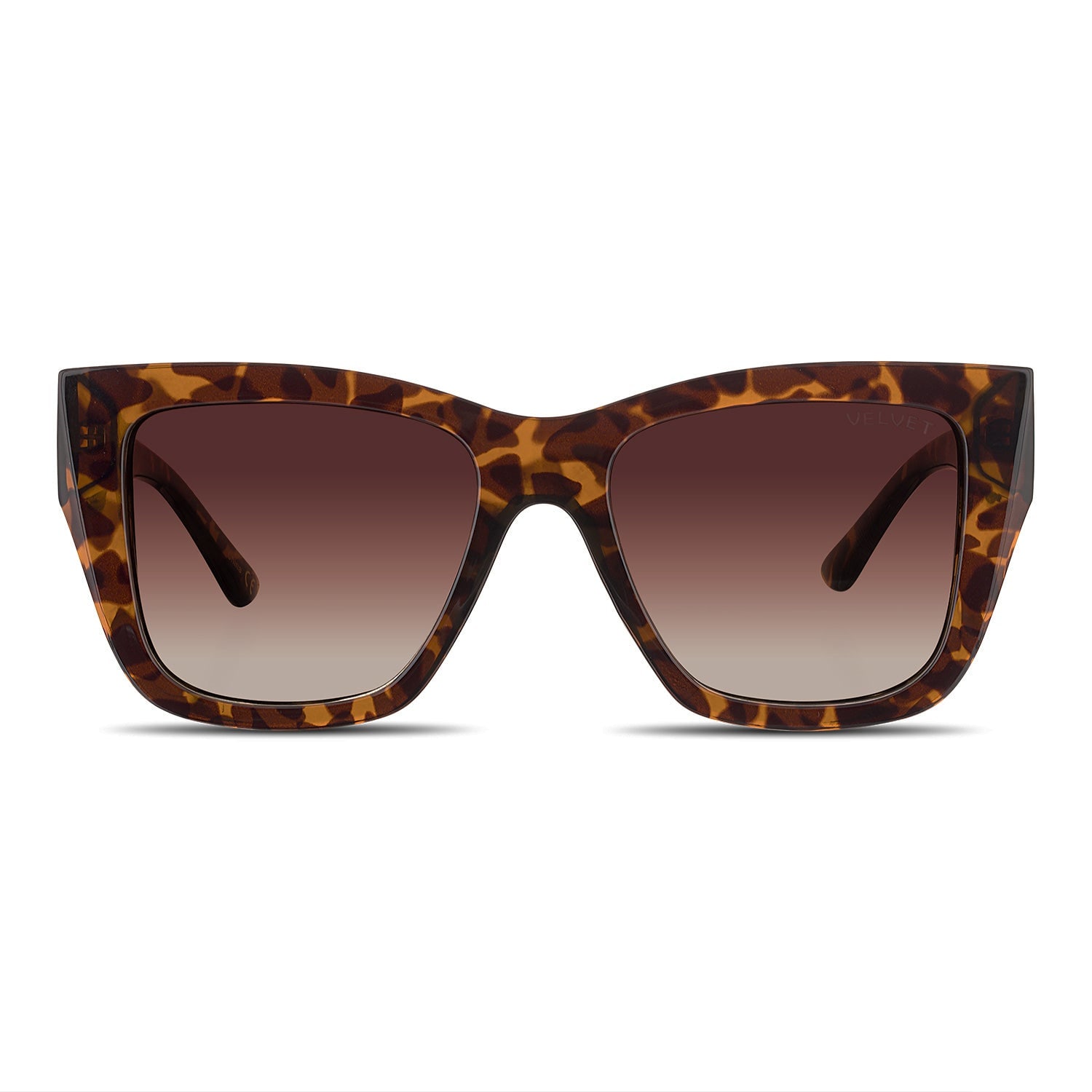 Velvet Eyewear Women's Brown  Square Sunglass Style - Marsha - Tortoise