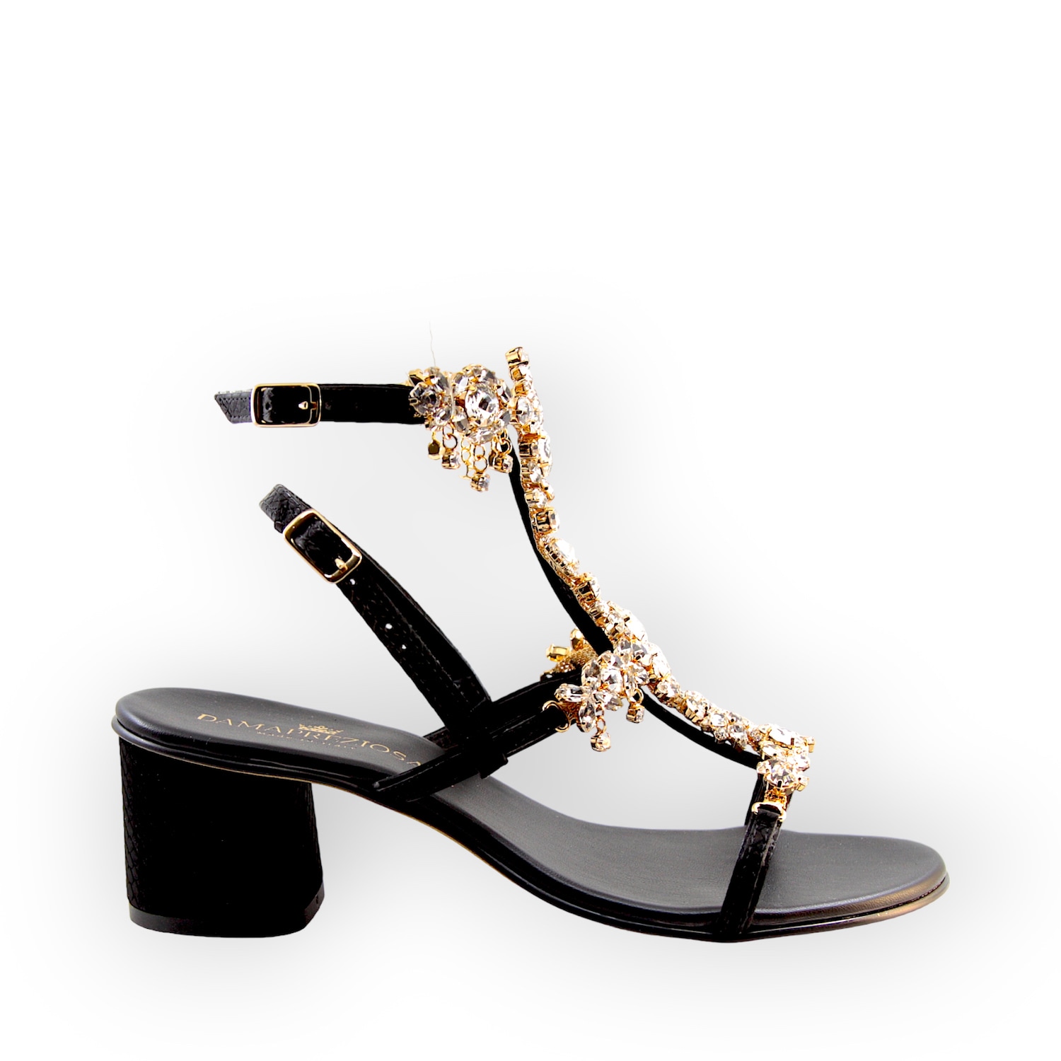 Women’s Matilde Black Jewel Sandal With Crystals 5 Uk Damapreziosa