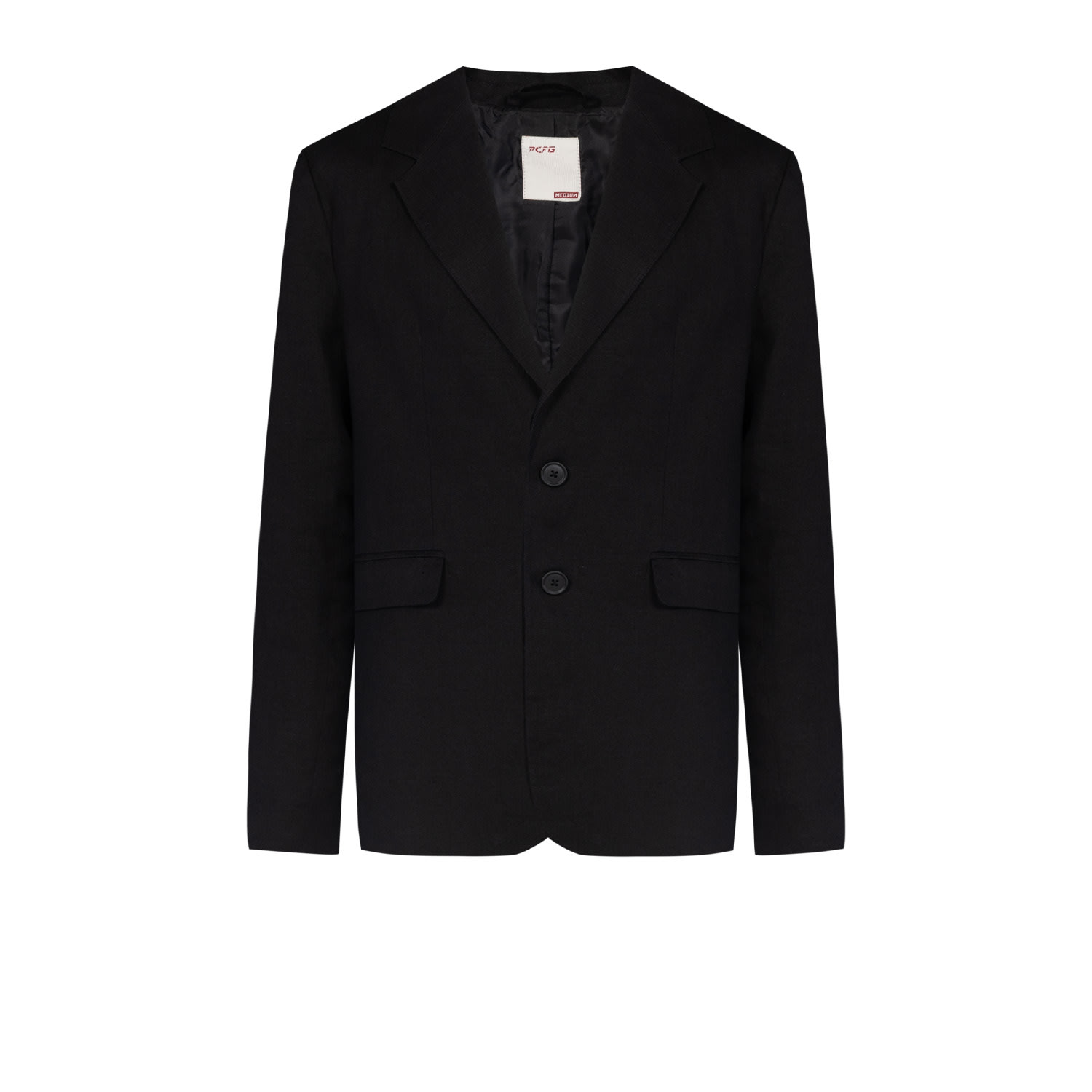 Pcfg Men's Free Heaven Linen Suit Blazer - Jet Black In Black