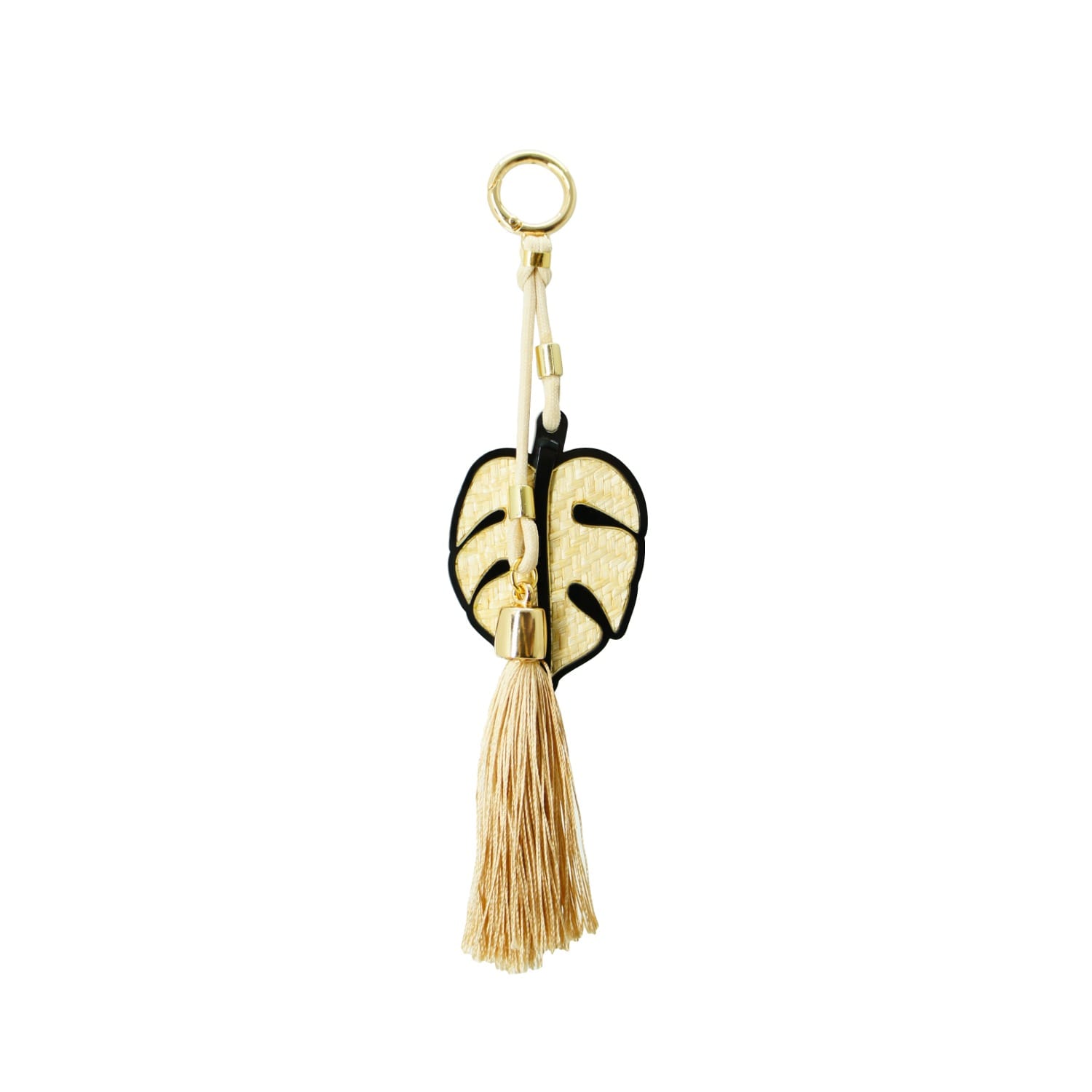 Women's Neutrals Handmade Acrylic Keychain Monster Straw Cream | Gissa Bicalho
