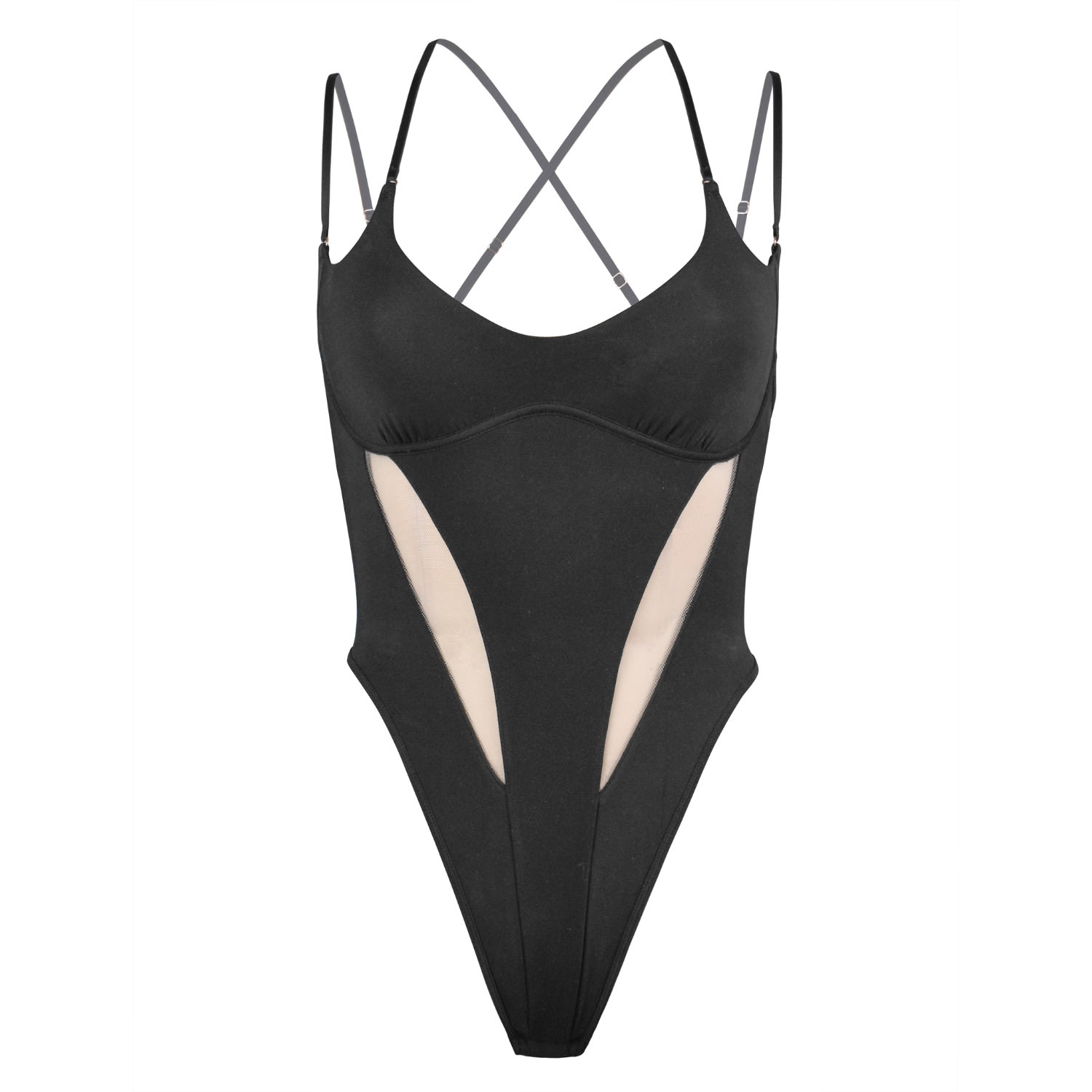 Monique Morin Lingerie Women's Core Illusion Bodysuit Black In Black