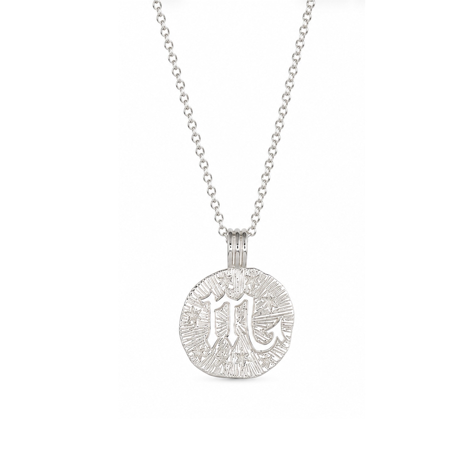 Zoe And Morgan Women's Sun In Scorpio Necklace - Sterling Silver In Metallic