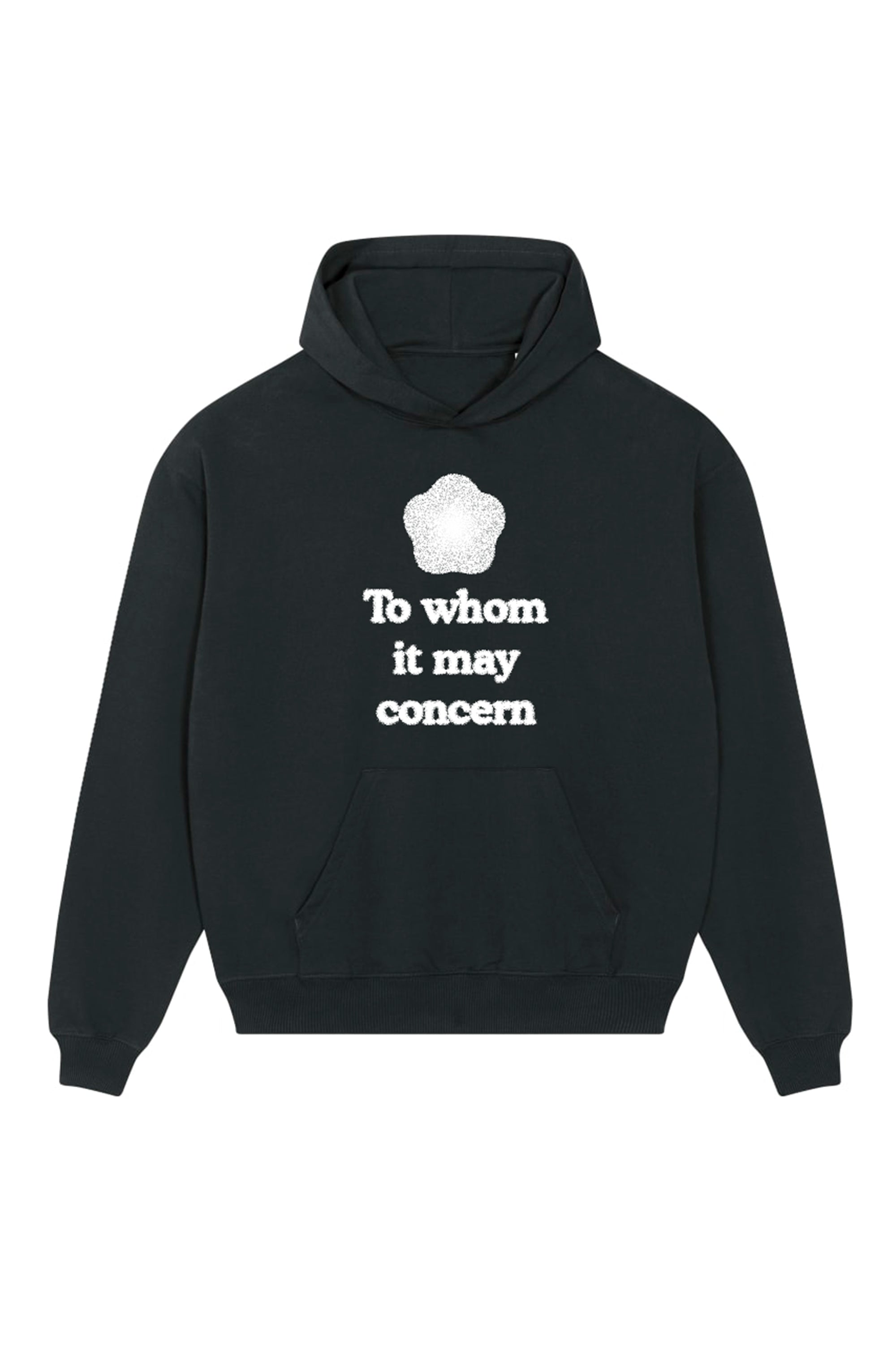 Mysimplicated Women's Black / White Cotton Hoodie In Black - Concern Quote W In Black/white