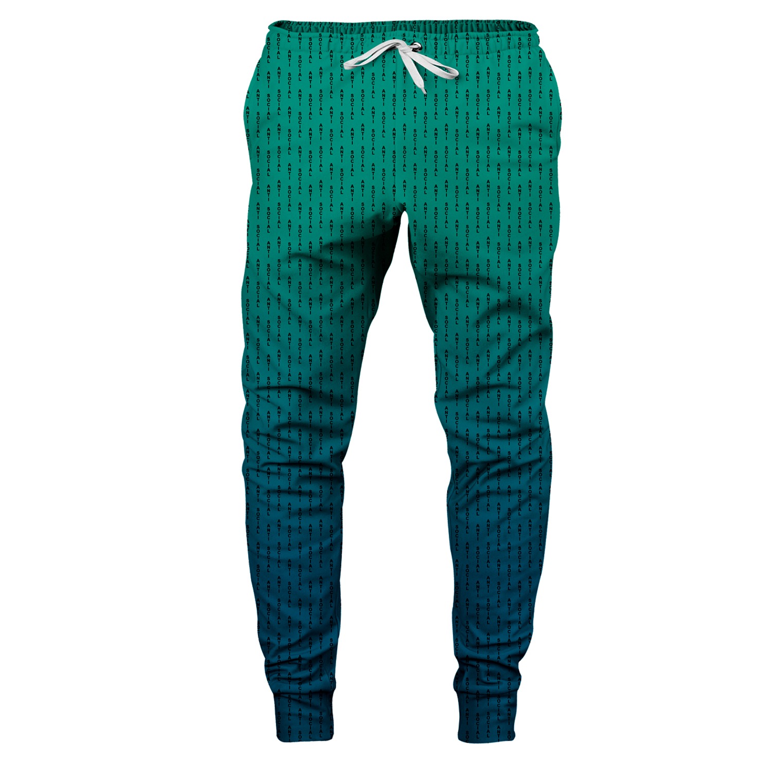 Men’s Green / Blue Phthalo Anti-Social Sweatpants Medium Aloha from Deer