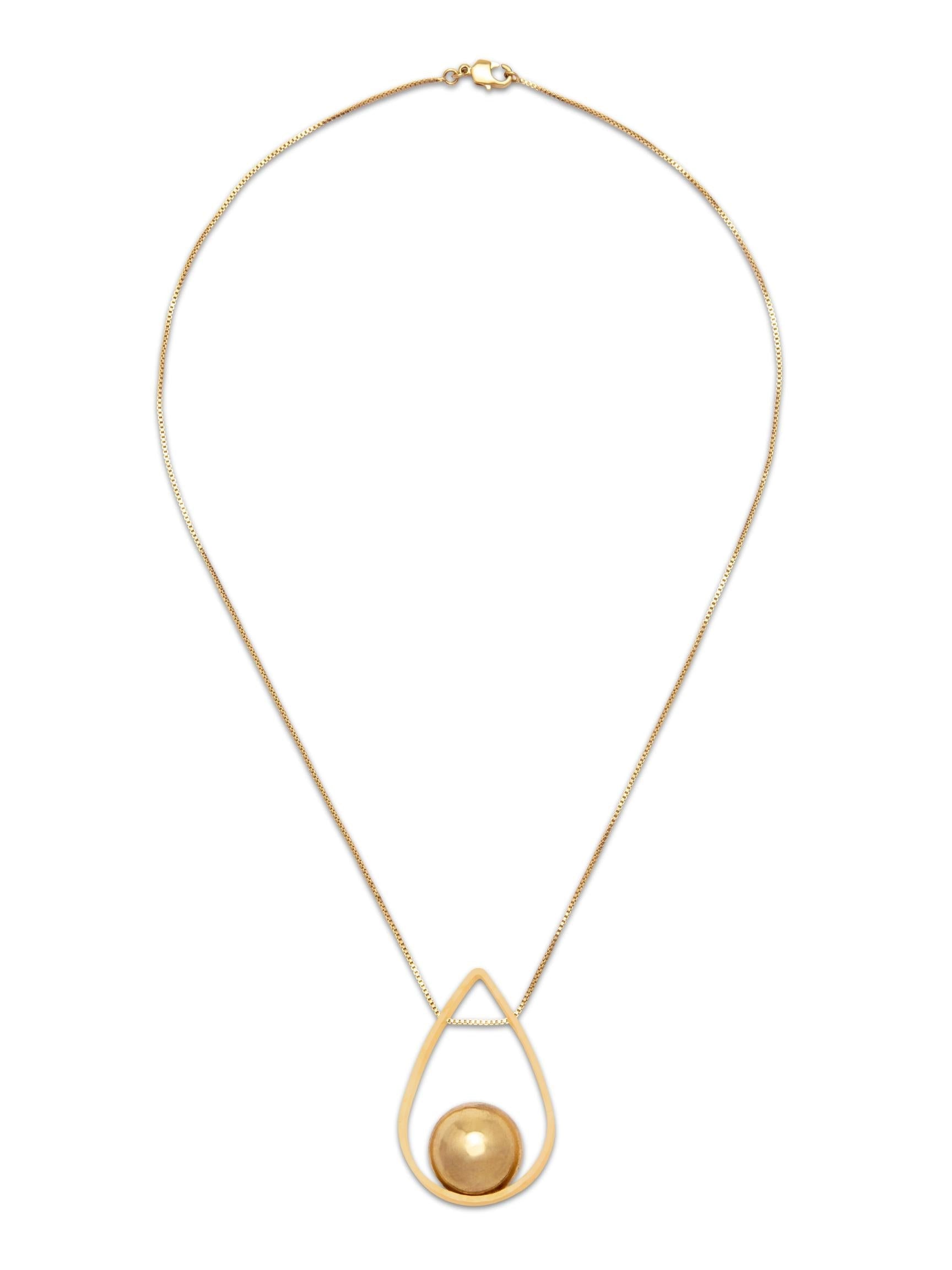 Jaredjamin Women's Orbita Swing Gold Pendant Necklace