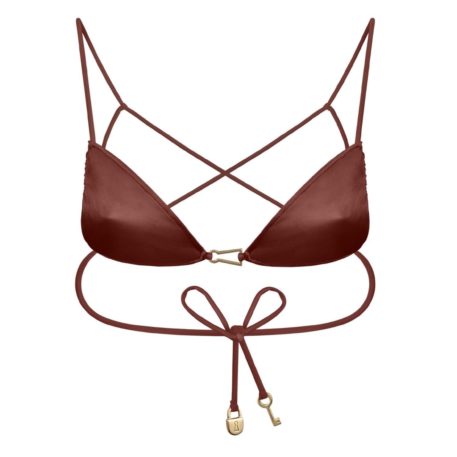 Bianca Resortwear Women's Brown India Bikini Top In Chestnut In Brown