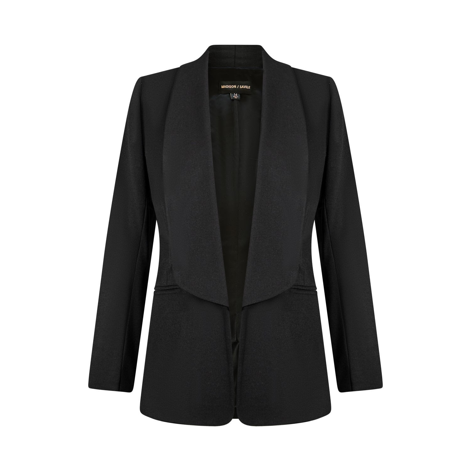 Women’s Shawl Collared Boyfriend Blazer In Black XXL Madison / Savile