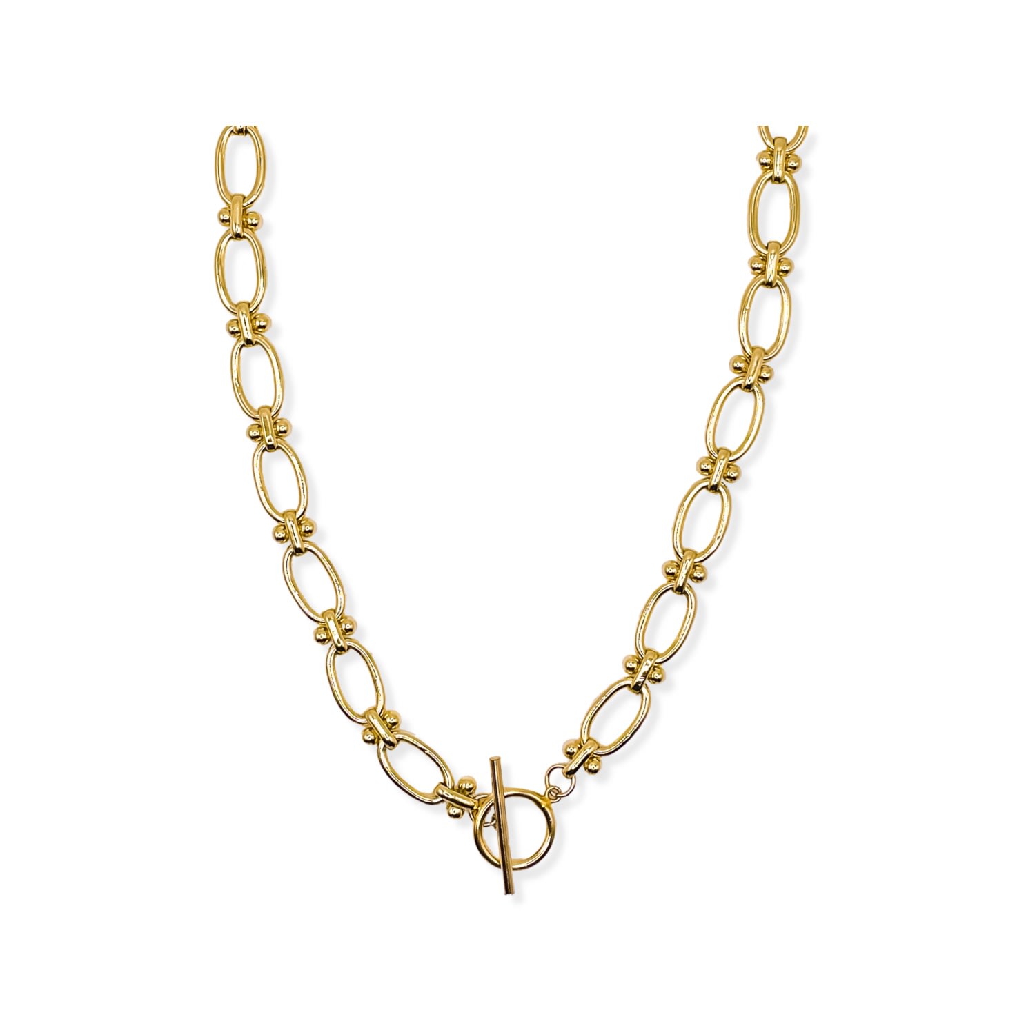 Women’s Gold Thick Oval Choker Daniela Janette