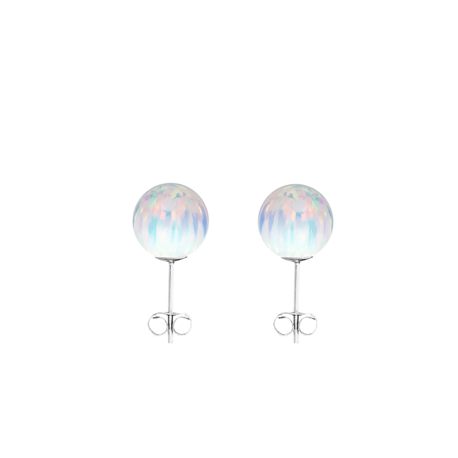 Women’s Ice Opal Stud Earrings - Silver Ora Pearls