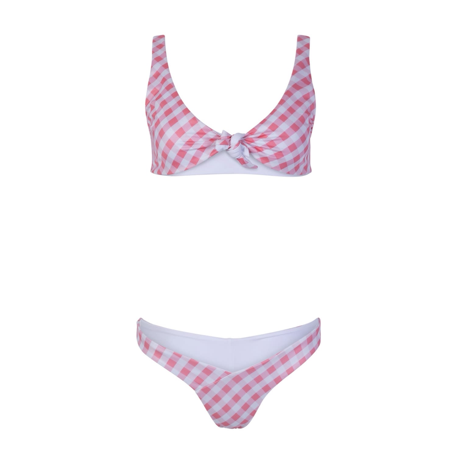The Delarose Sisters Women's Pink Beaux Knot Bikini Set In Pink
