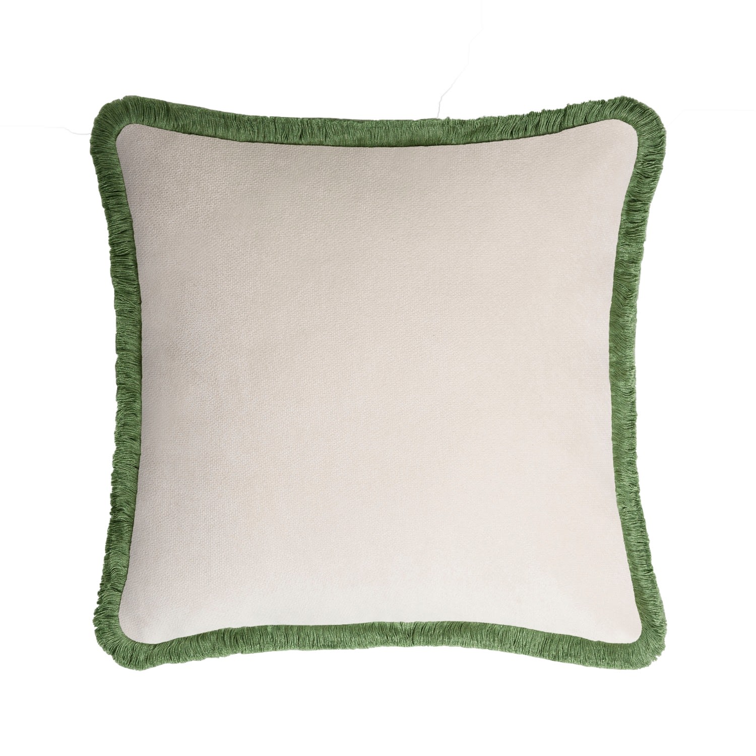 Dirty White With Green Happy Pillow Lo Decor