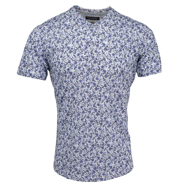 Lords Of Harlech Maze Tee In Ashton Floral Blue