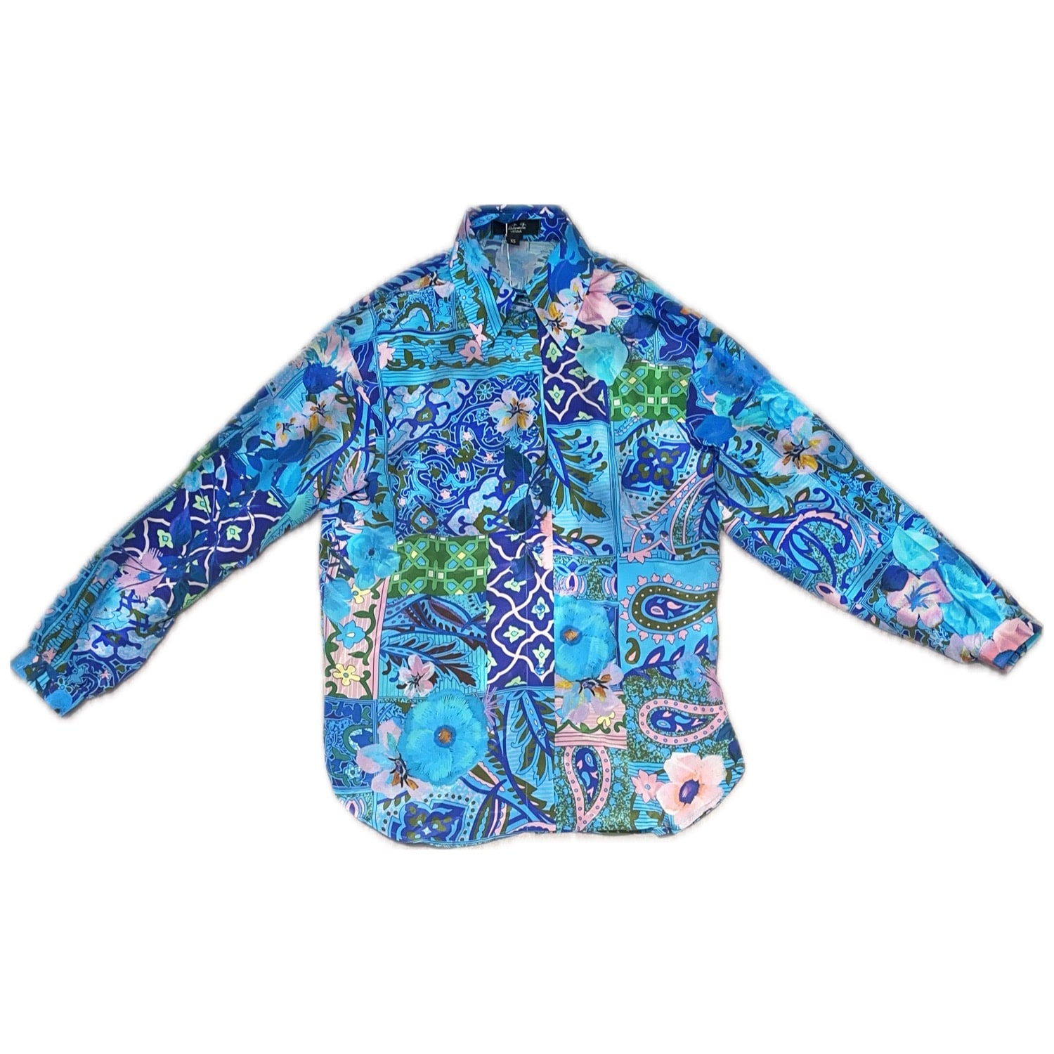 Introvertie Vienna Women's Blue June Silk Blouse - Azure In Blue