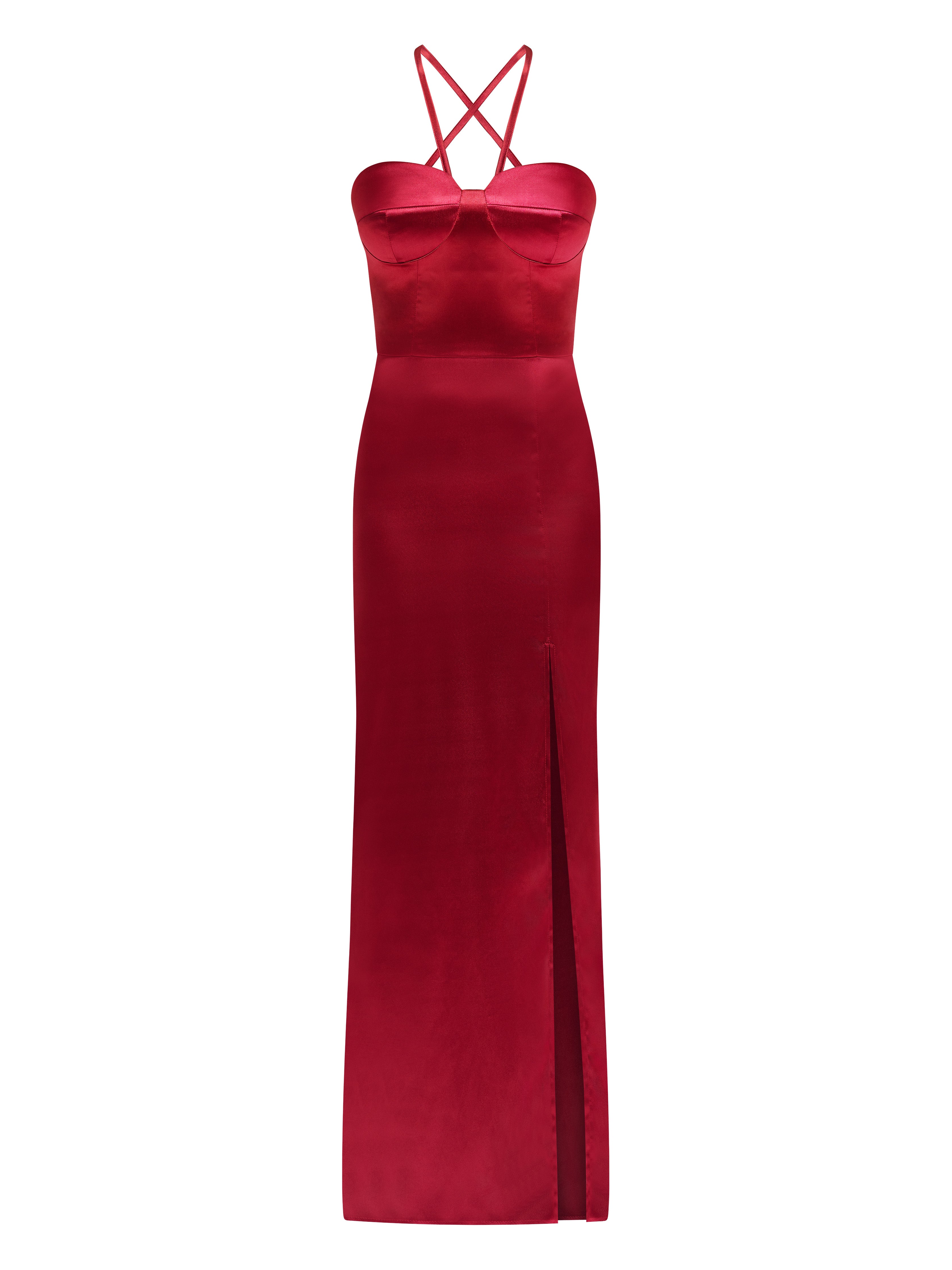 Women’s Forever Yours Satin Maxi Dress - Red Xxs Tia Dorraine