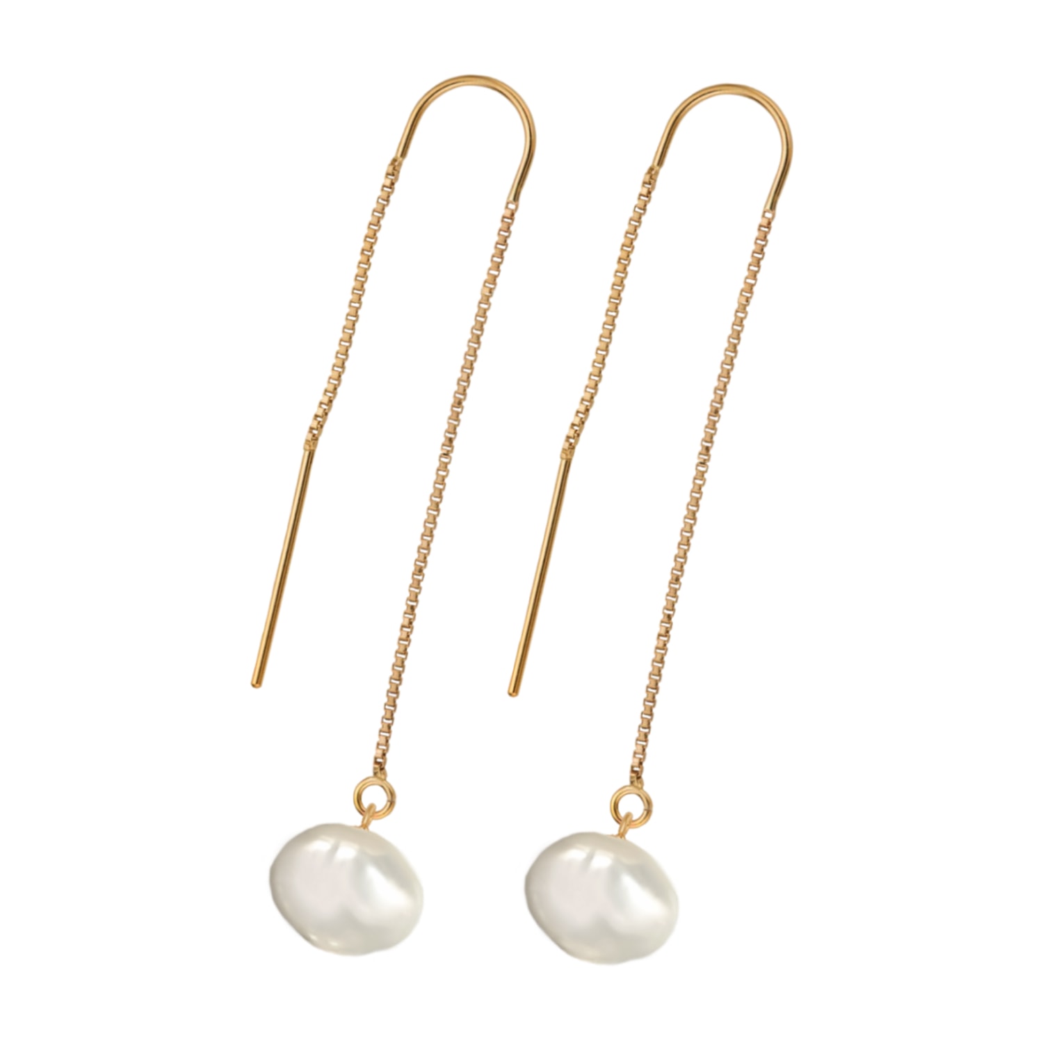 Women’s Giovanna Gold Filled Pearl Threader Earrings Midori Jewelry Co.