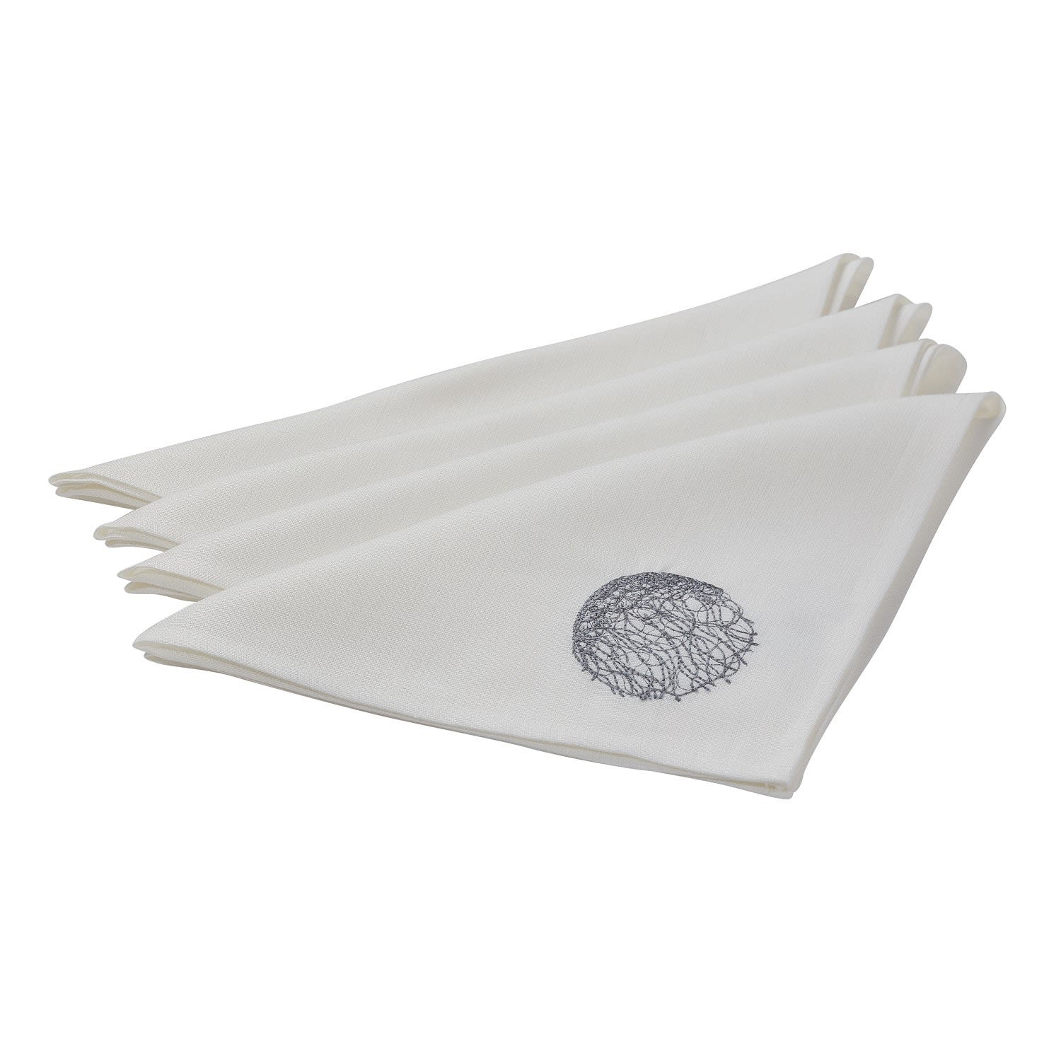 White Ripcurl Napkin Cream Irish Linen House