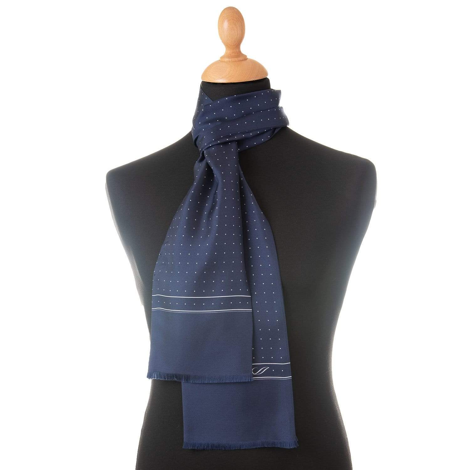 Elizabetta Santino - Wool Backed Silk Scarf for Men - Blue