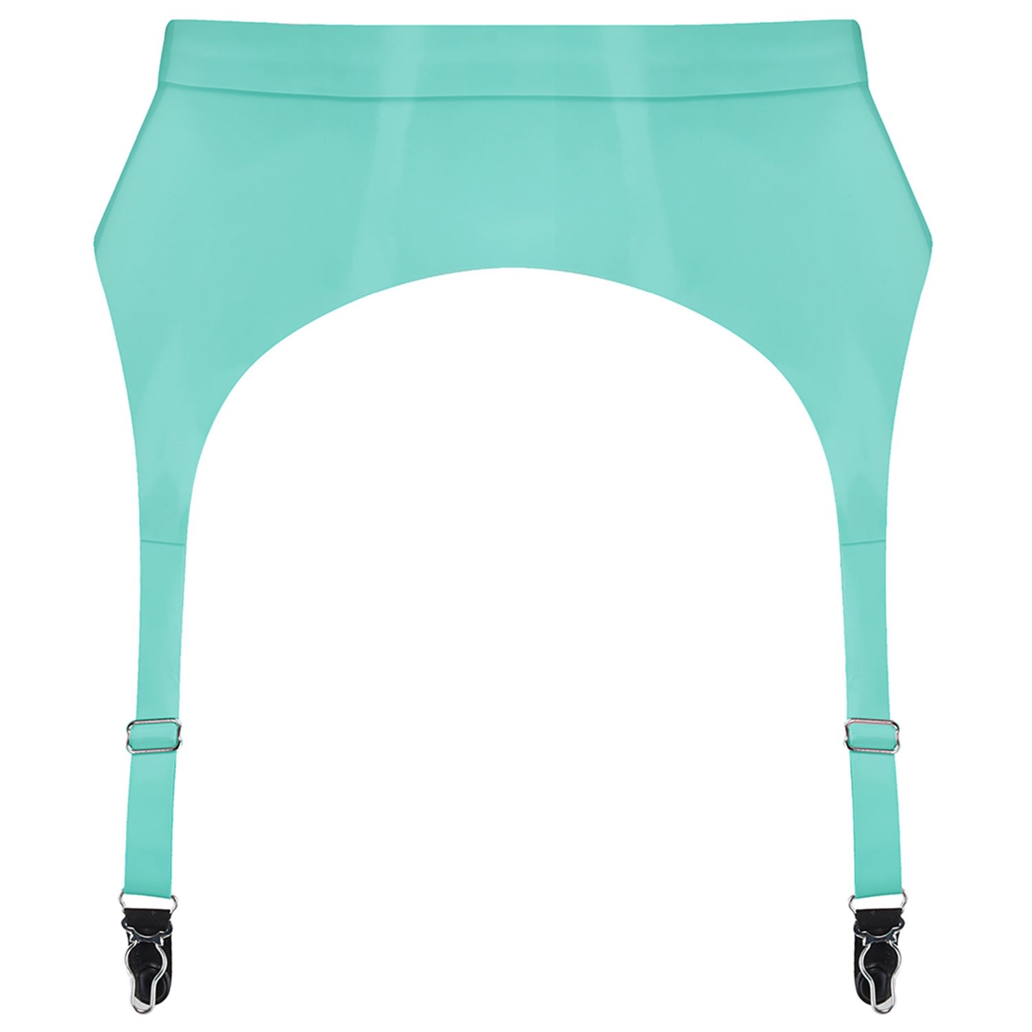 Women’s Latex Suspender - Jade Green Medium Elissa Poppy