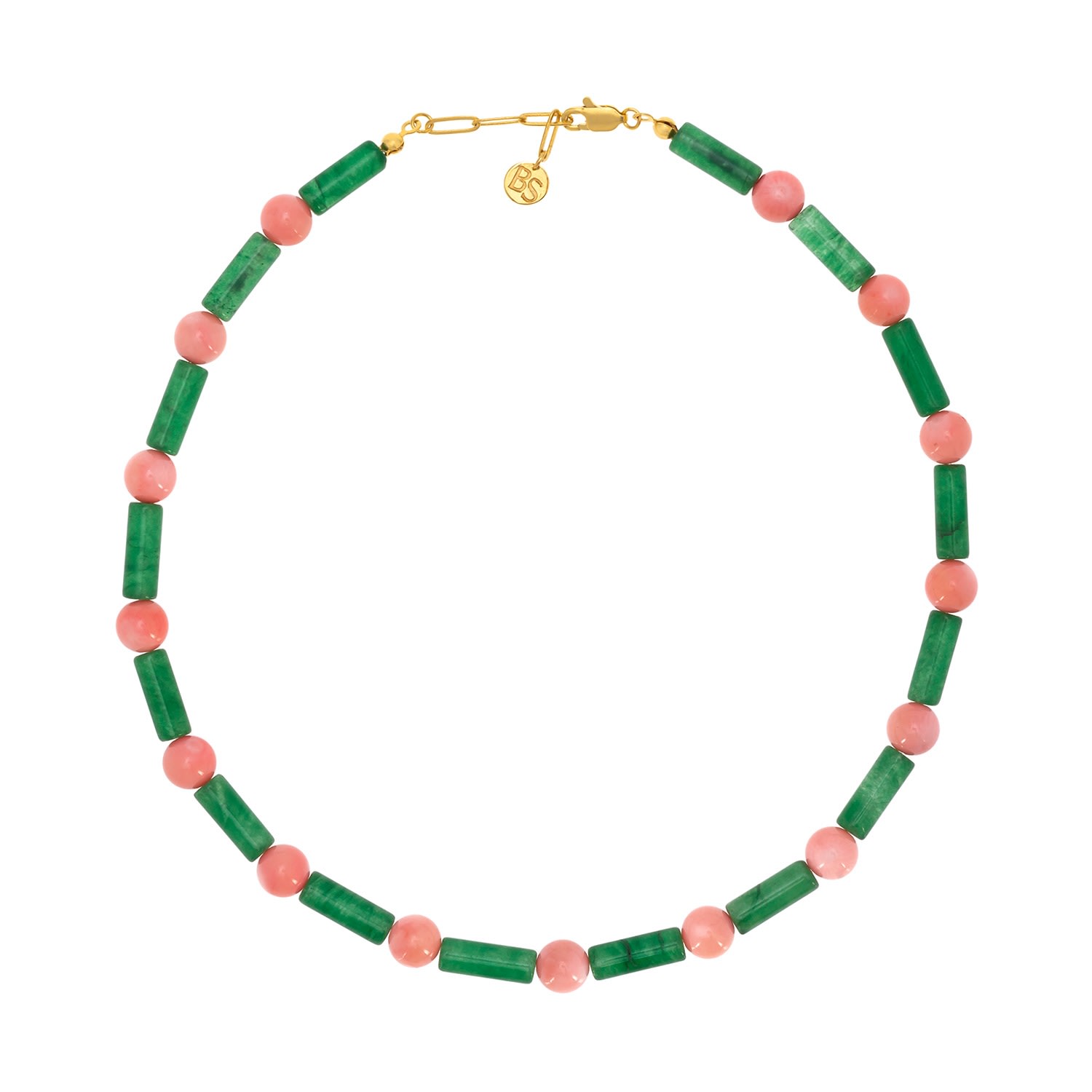 Women’s Green / Pink / Purple Bare Coral & Aventurine Necklace Bonjouk Studio