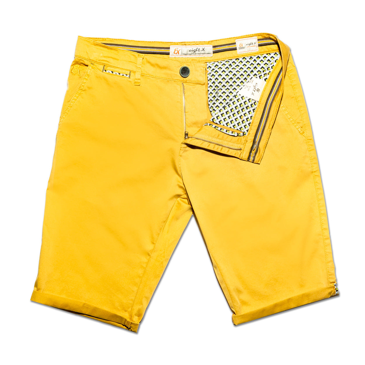 Eight X Men's Yellow Regalia Chino Shorts - Mustard In Yellow