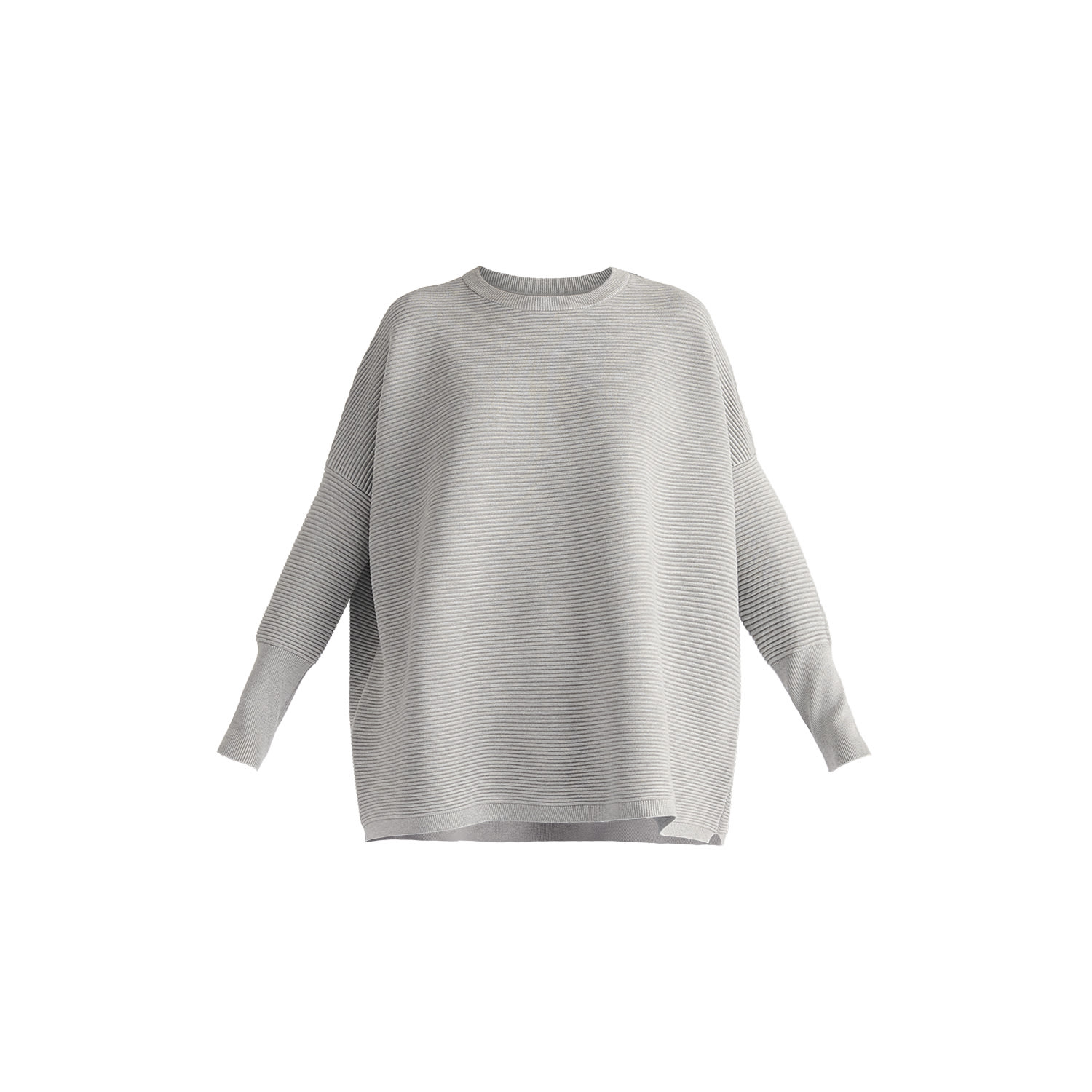 Paisie Women's  Ribbed Jumper In Light Grey In Grey