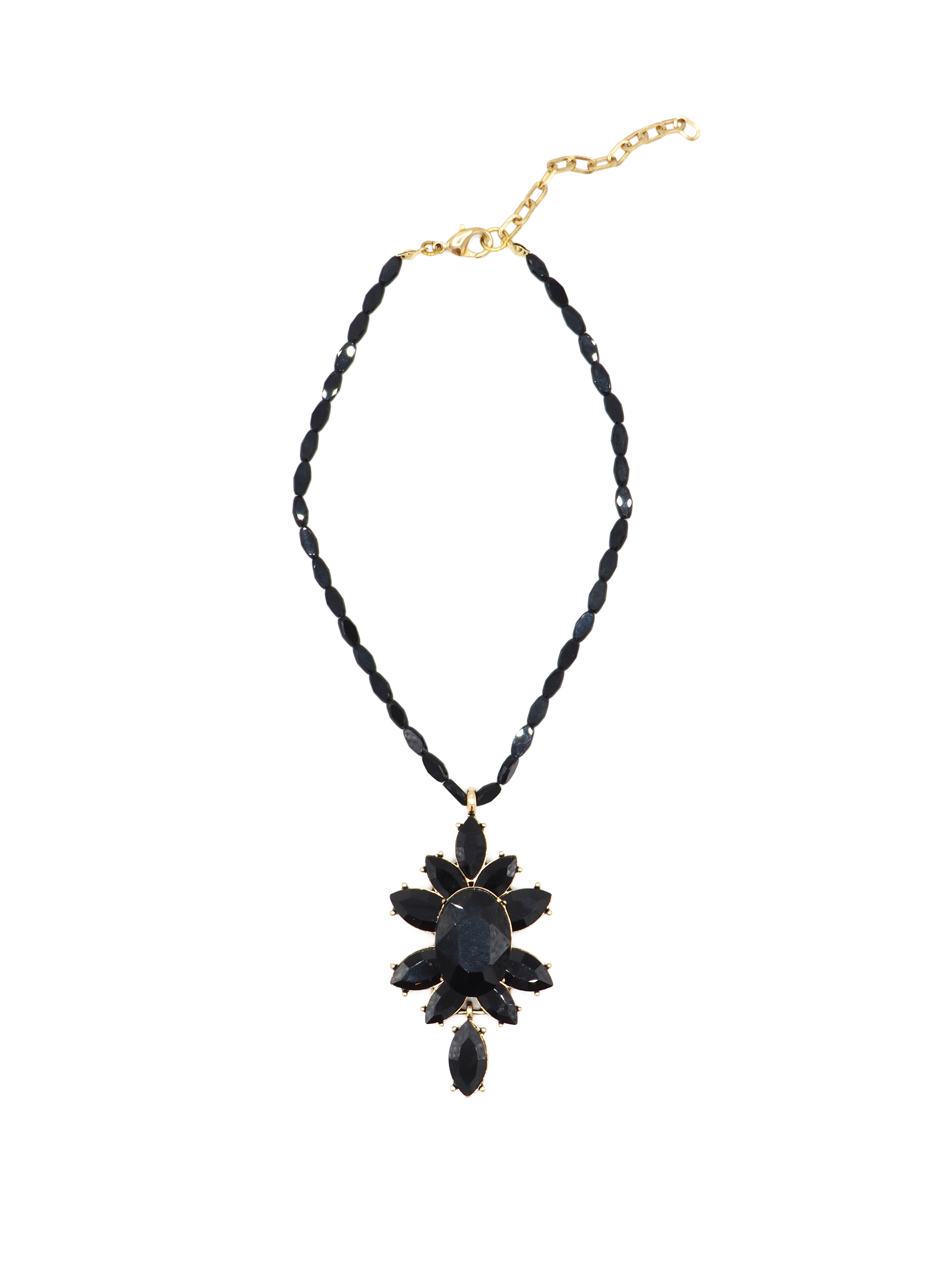 Women’s Gold / Black Camelia Necklace Sita Nevado