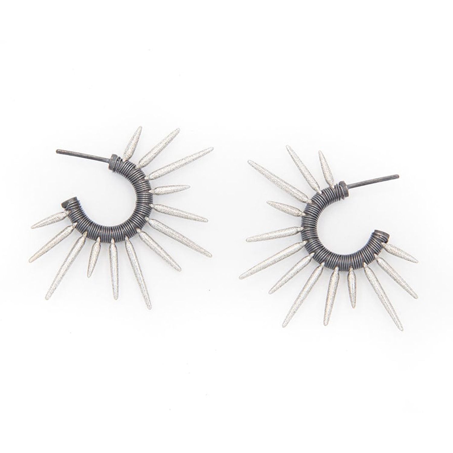 Small Urchin Earrings- Silver by Salty Girl Jewelry