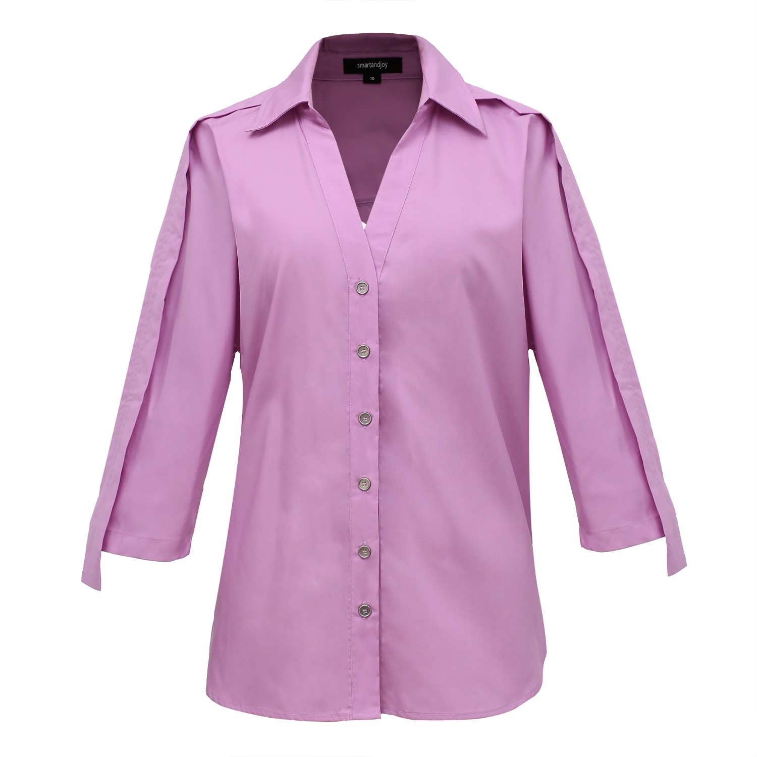 Pink Regular Shirt With Lace Detail On Shoulder, ADFY-SNLS-573