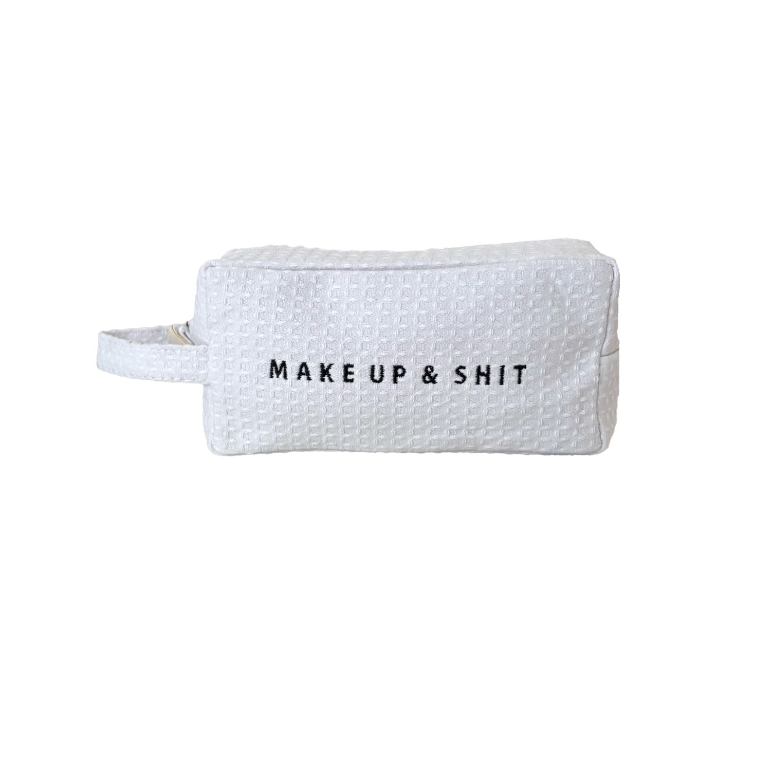Lilly Loves White Make Up And Shit Cosmetic Bag